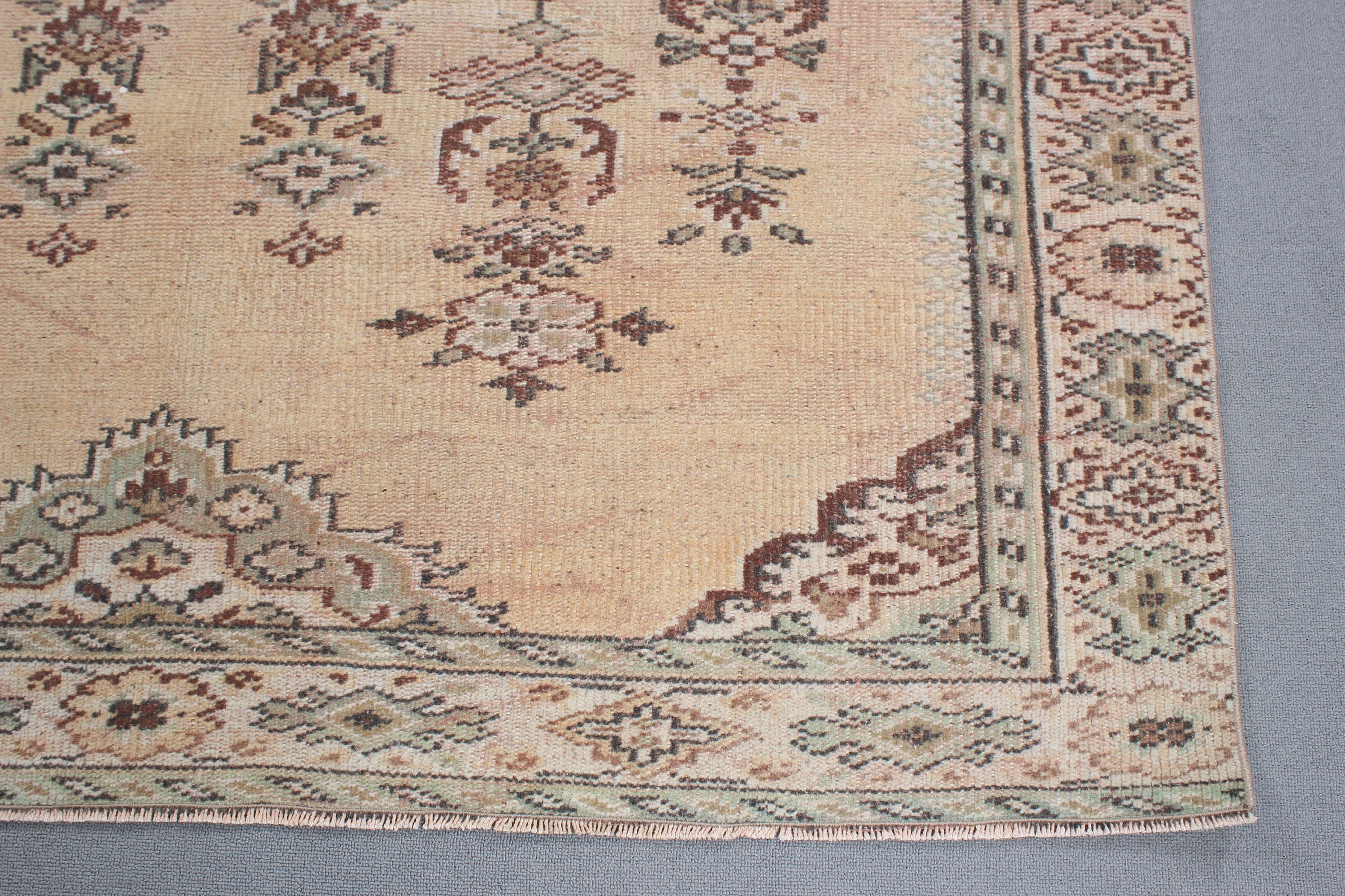 Sarı Yer Halıları, Mutfak Halısı, Büyük Boho Halıları, Büyük Oushak Halıları, 5.4x8.9 ft Büyük Halılar, Türk Halıları, Vintage Halı