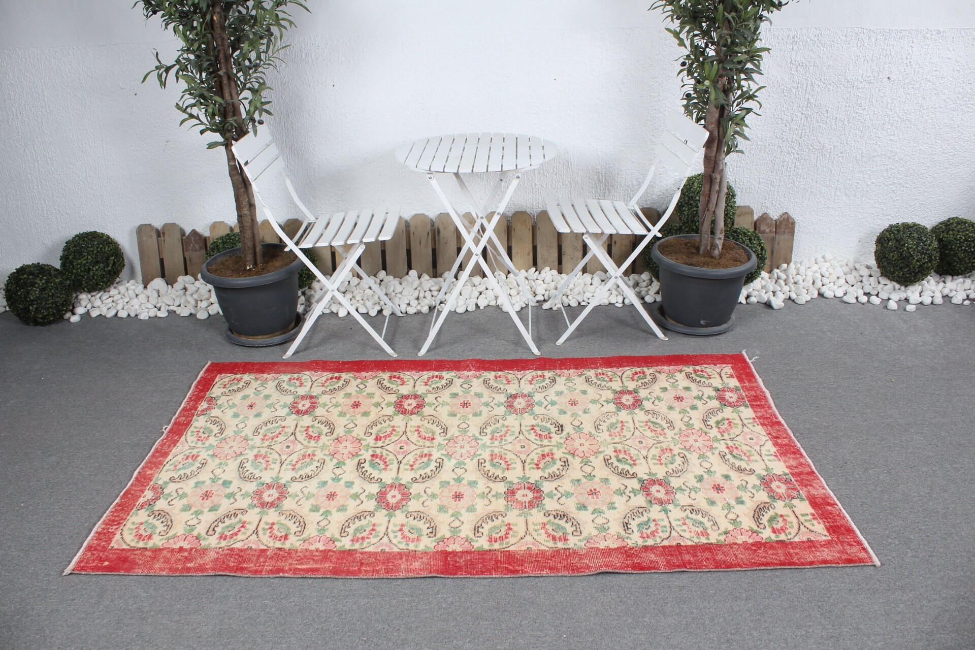 3.8x6.6 ft Area Rug, Turkish Rug, Bedroom Rugs, Rugs for Nursery, Beige Home Decor Rug, Dining Room Rug, Vintage Rug, Wedding Rug, Cool Rug