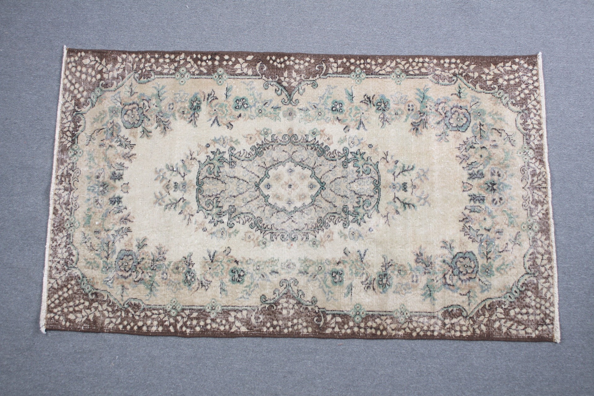 Dining Room Rug, Vintage Rug, Beige Cool Rugs, Antique Rug, Art Rugs, Living Room Rug, Moroccan Rug, Turkish Rugs, 3.8x6.5 ft Area Rug