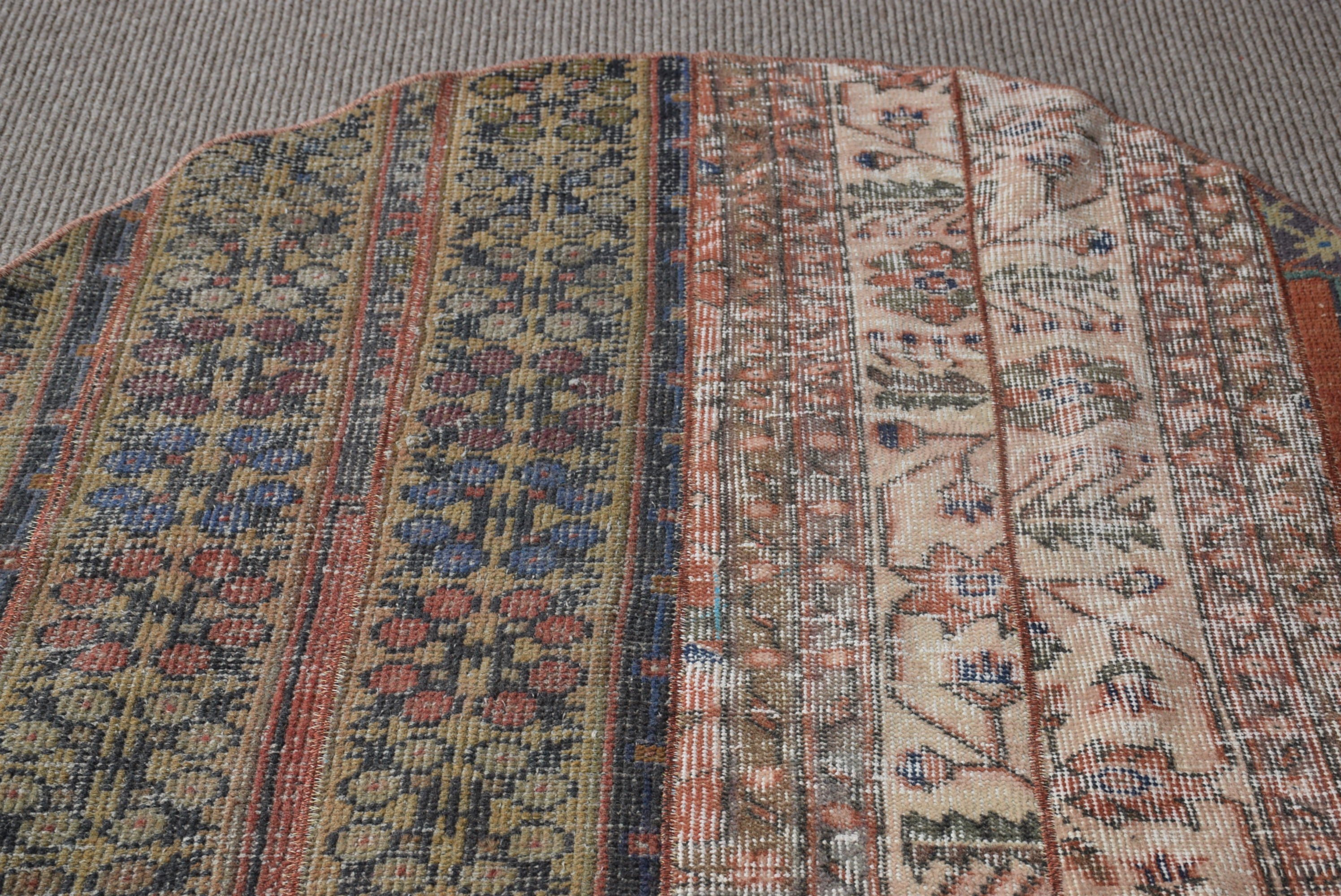 Vintage Rugs, Flatweave Rug, Rugs for Door Mat, 3.7x3.7 ft Small Rug, Red Kitchen Rug, Floor Rug, Bedroom Rug, Turkish Rug