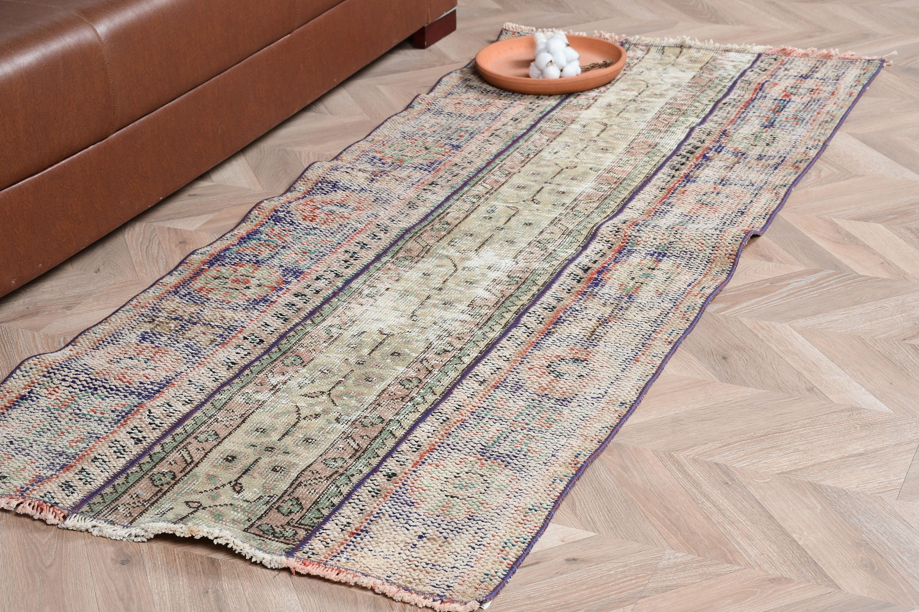 Nursery Rugs, Brown  2.6x6.2 ft Accent Rug, Office Rugs, Vintage Rugs, Anatolian Rugs, Turkish Rug, Entry Rug