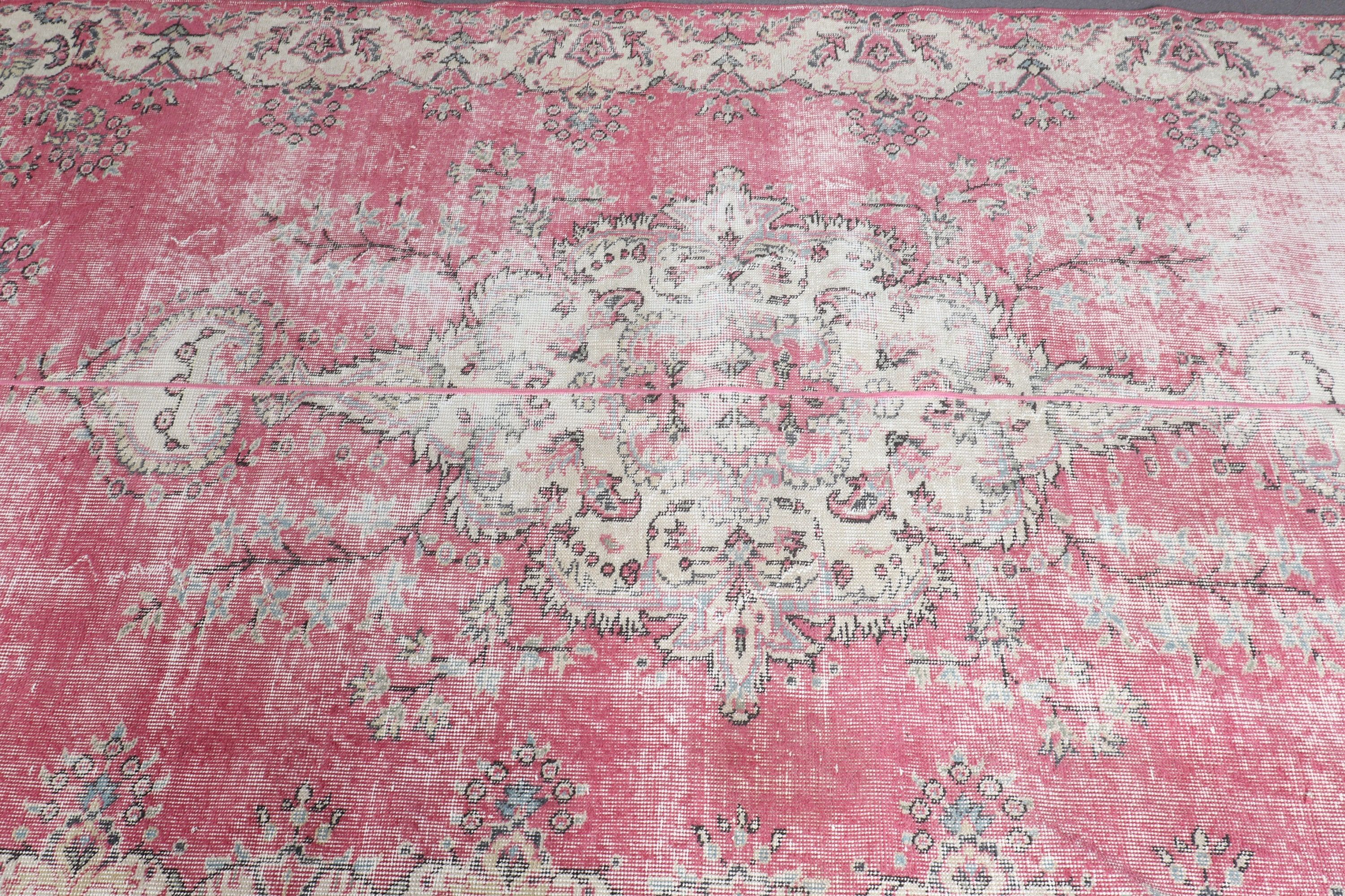 Anatolian Rug, Salon Rugs, 5.2x8.6 ft Large Rug, Vintage Rugs, Kitchen Rug, Pink Kitchen Rug, Bedroom Rug, Rugs for Bedroom, Turkish Rugs