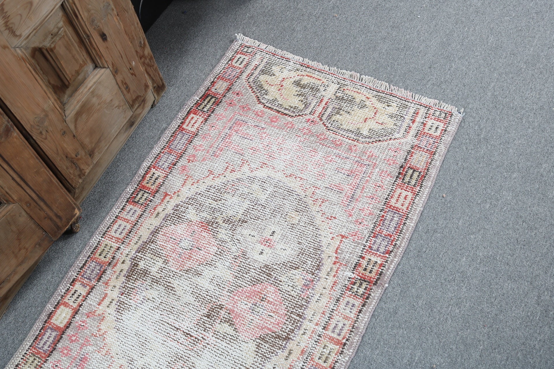 Small Boho Rugs, Statement Rugs, Turkish Rugs, Moroccan Rugs, 2.1x4.2 ft Small Rug, Door Mat Rug, Vintage Rug, Gray Statement Rug