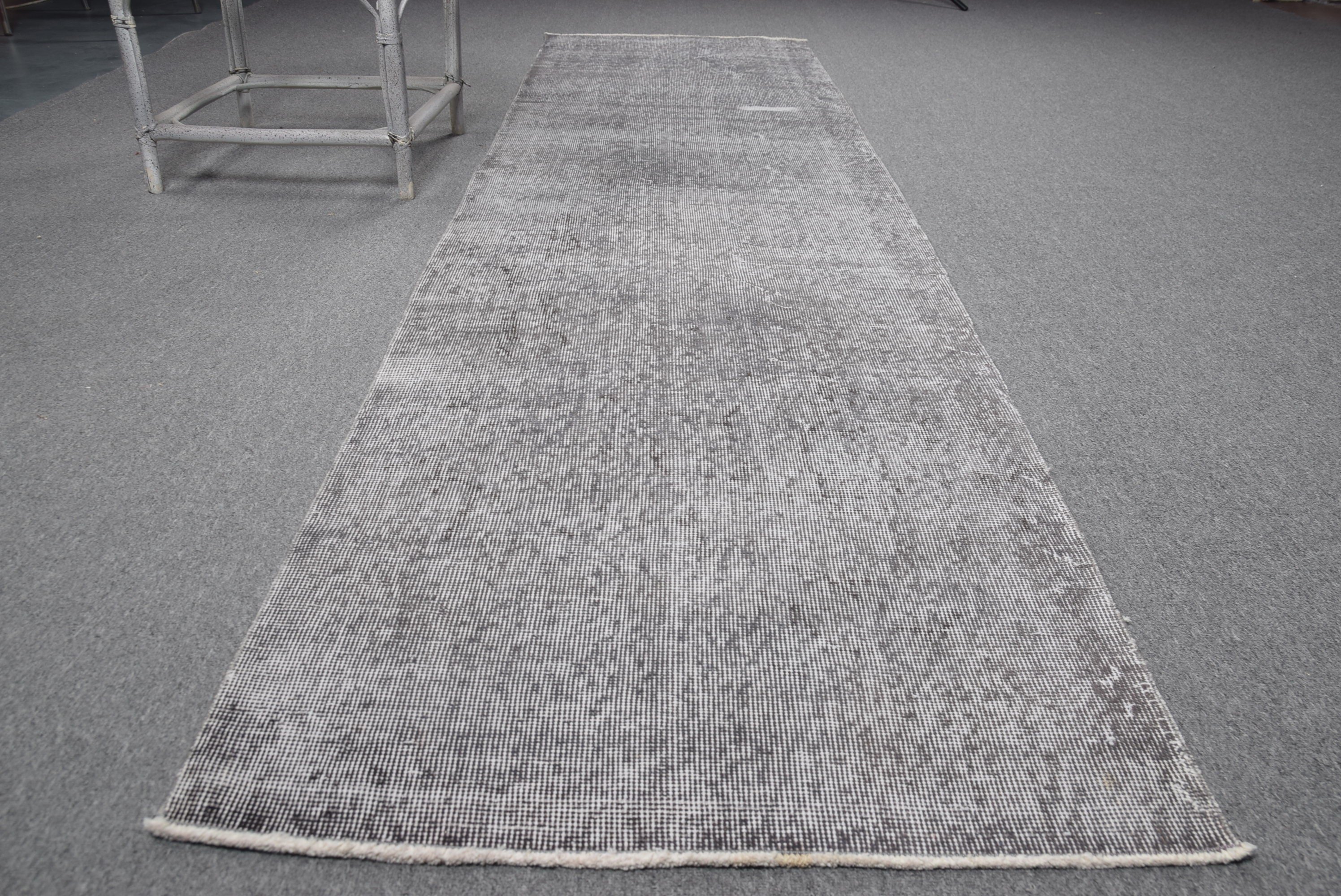 Nomadic Rug, Hallway Rug, Corridor Rugs, Floor Rugs, Turkish Rug, Home Decor Rug, Gray  2.6x10.1 ft Runner Rug, Vintage Rug