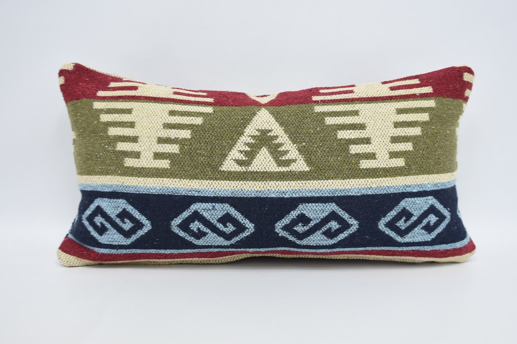 Pet Pillow Sham, Tribal Pillow Case, 12"x24" Beige Pillow Sham, Gift Pillow, Kilim Cushion Sham, Antique Pillows