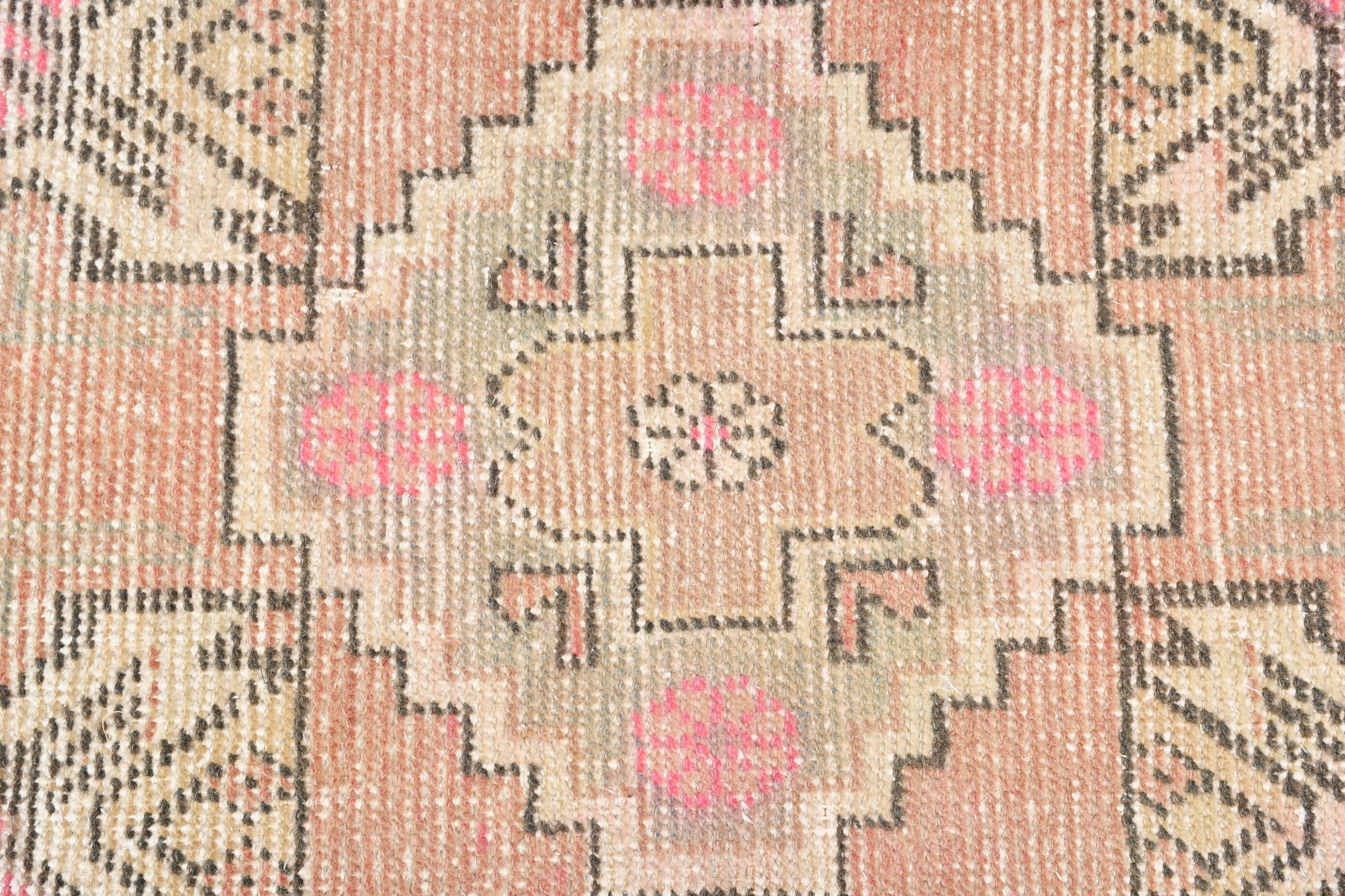 Kahverengi Yer Halısı, El Dokuma Halılar, Çocuk Halısı, 1.4x2.9 ft Küçük Halı, Vintage Halılar, Türk Halısı, Anadolu Halısı, Ev Dekor Halısı, Araba Paspas Halısı