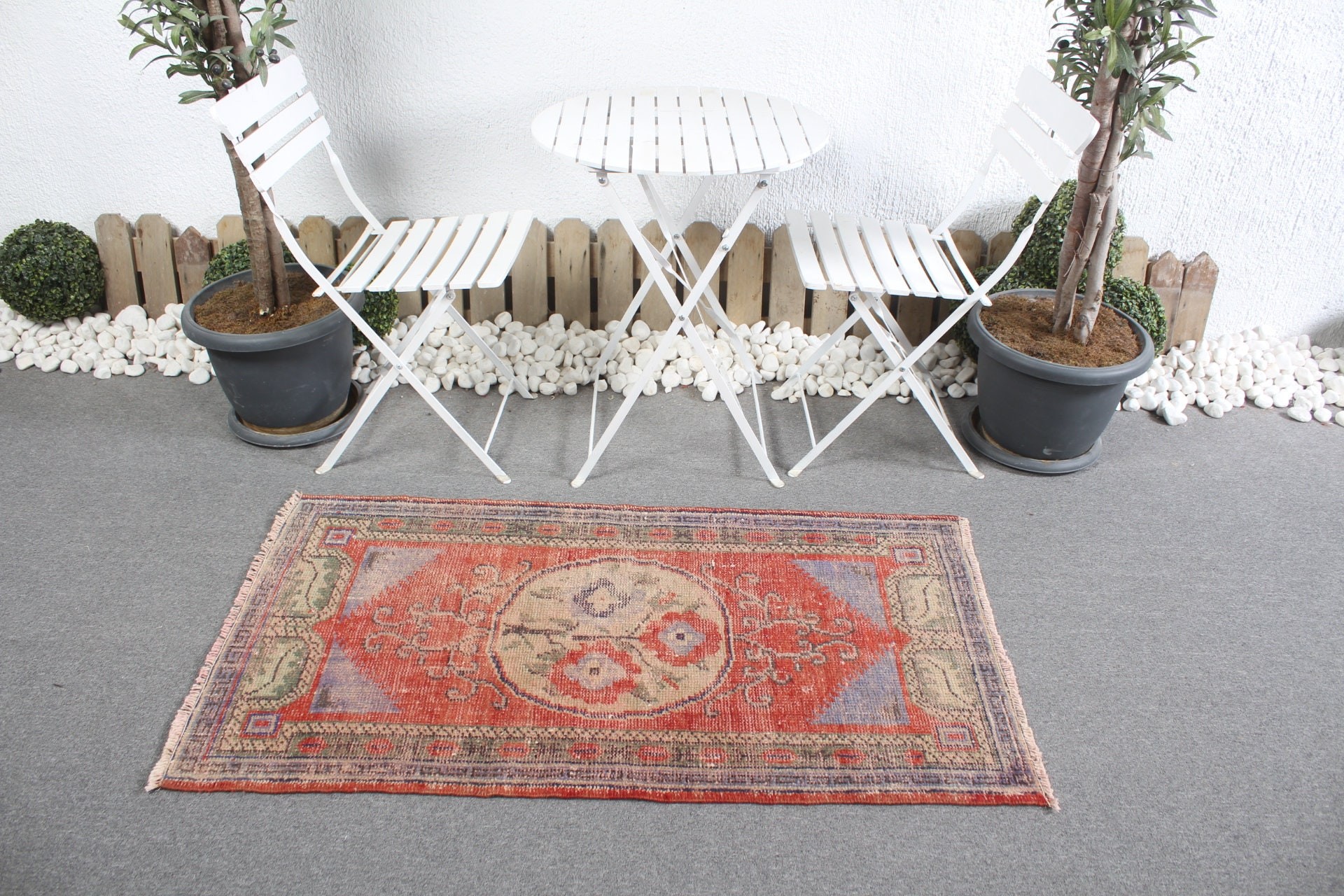 Door Mat Rug, Oriental Rug, Rugs for Door Mat, Vintage Rug, Turkish Rug, 2.6x4.6 ft Small Rug, Kitchen Rugs, Red Floor Rugs, Bedroom Rugs