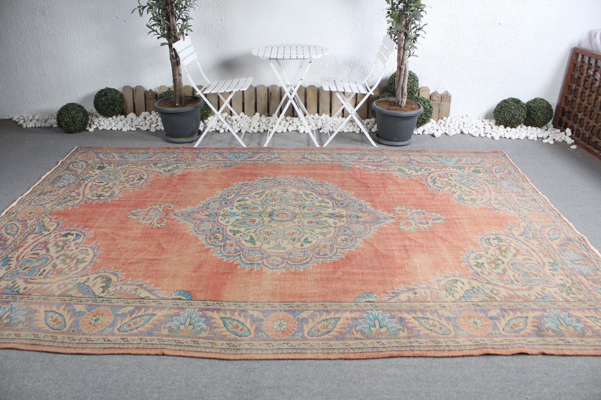 Salon Halısı, Türk Halısı, Oturma Odası Halısı, Kırmızı Yün Halılar, Ev Dekorasyonu Halıları, 7.2x11 ft Büyük Boy Halılar, Yatak Odası Halıları, Vintage Halılar, Türkiye Halısı