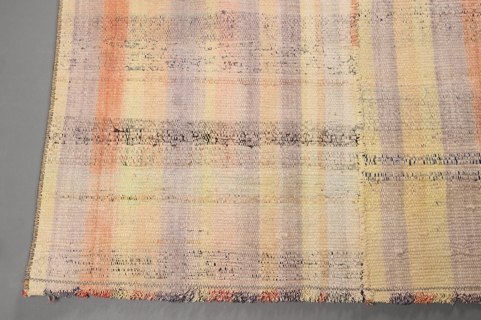 Vintage Halı, 6.7x7.7 ft Büyük Halı, Antika Halı, Kilim, Yemek Odası Halısı, Oryantal Halı, Bej Oushak Halısı, Aztek Halısı, Salon Halısı, Türk Halısı