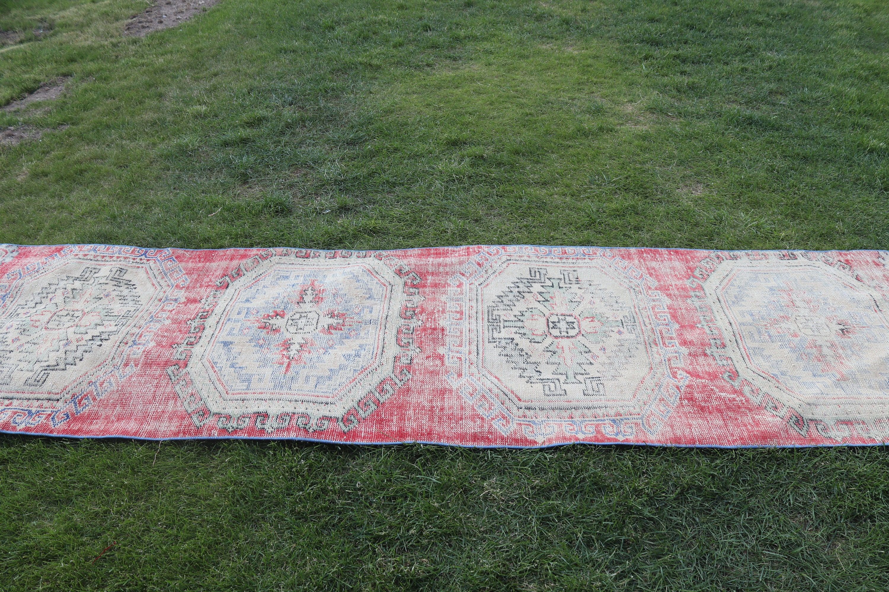 3x12.4 ft Runner Halı, Antika Halı, Mutfak Halısı, Yer Halısı, Yün Halılar, Beni Ourain Runner Halıları, Bej Modern Halı, Vintage Halılar, Türk Halısı