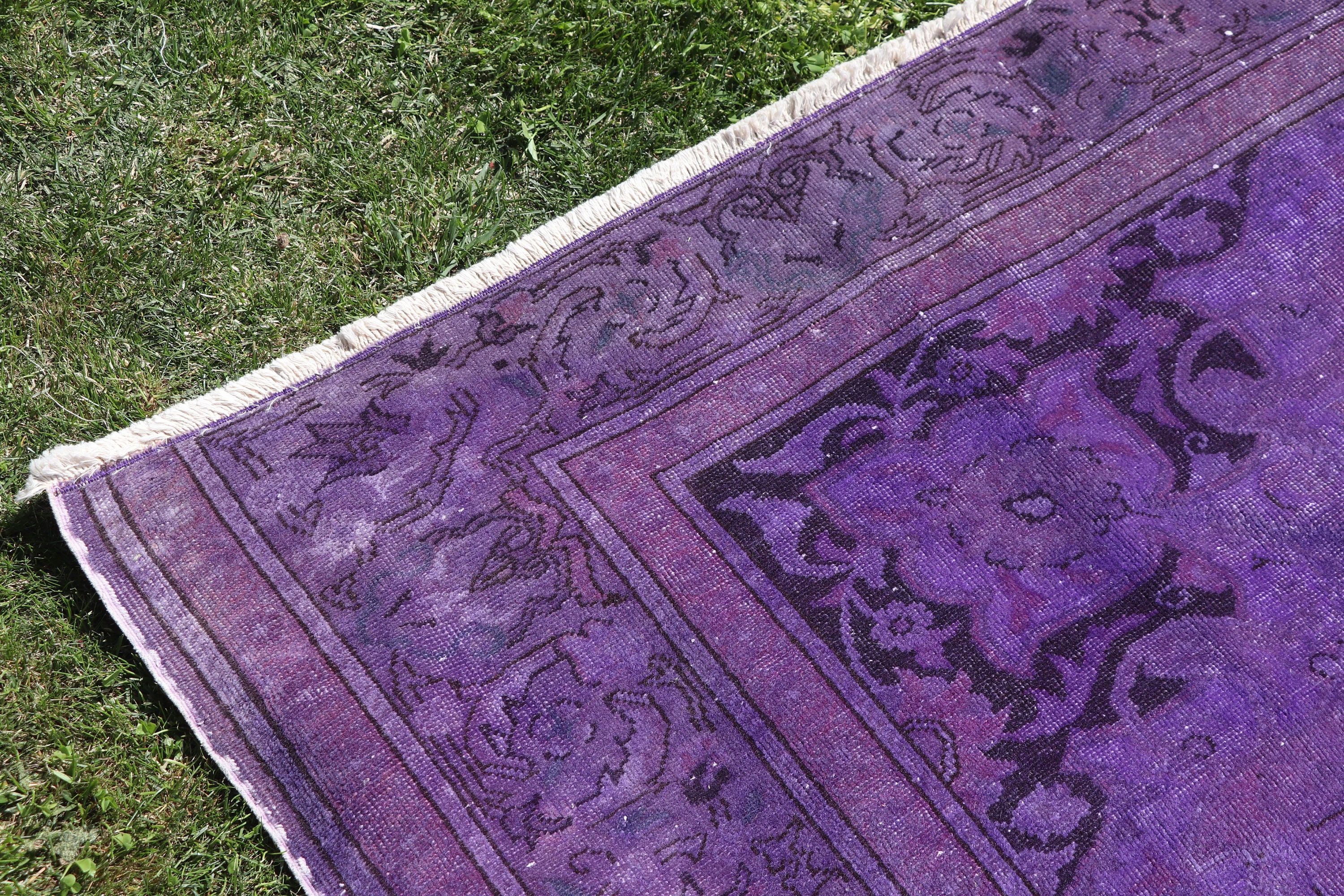 6.7x8.9 ft Büyük Halı, Vintage Halılar, Yatak Odası Halıları, Ev Dekorasyonu Halıları, Oturma Odası Halısı, Büyük Boho Halıları, Mor Açıklama Halıları, Türk Halıları