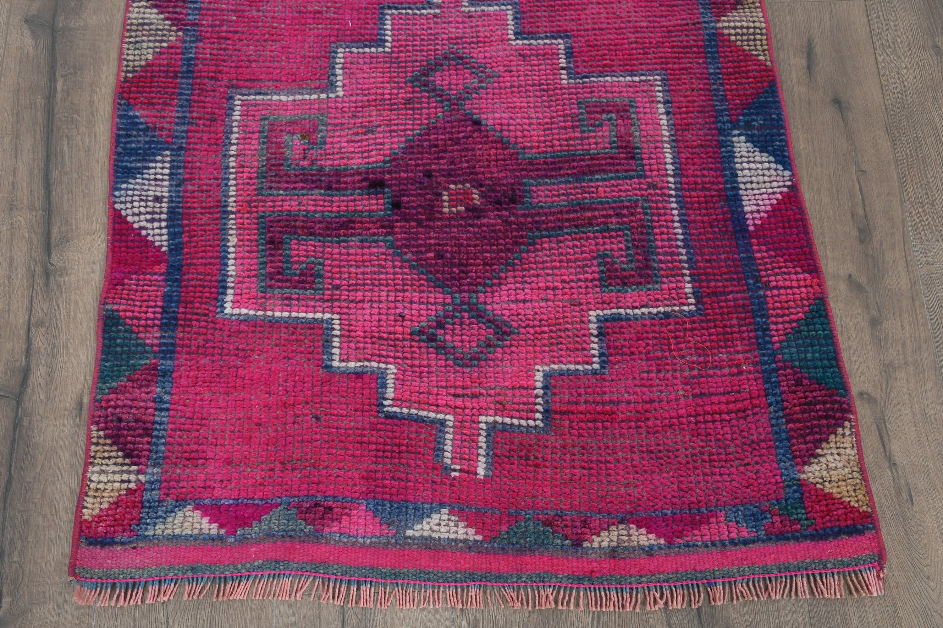 Rugs for Corridor, 2.8x8.6 ft Runner Rug, Pink Wool Rugs, Turkish Rug, Corridor Rugs, Stair Rug, Antique Rugs, Wool Rug, Vintage Rug