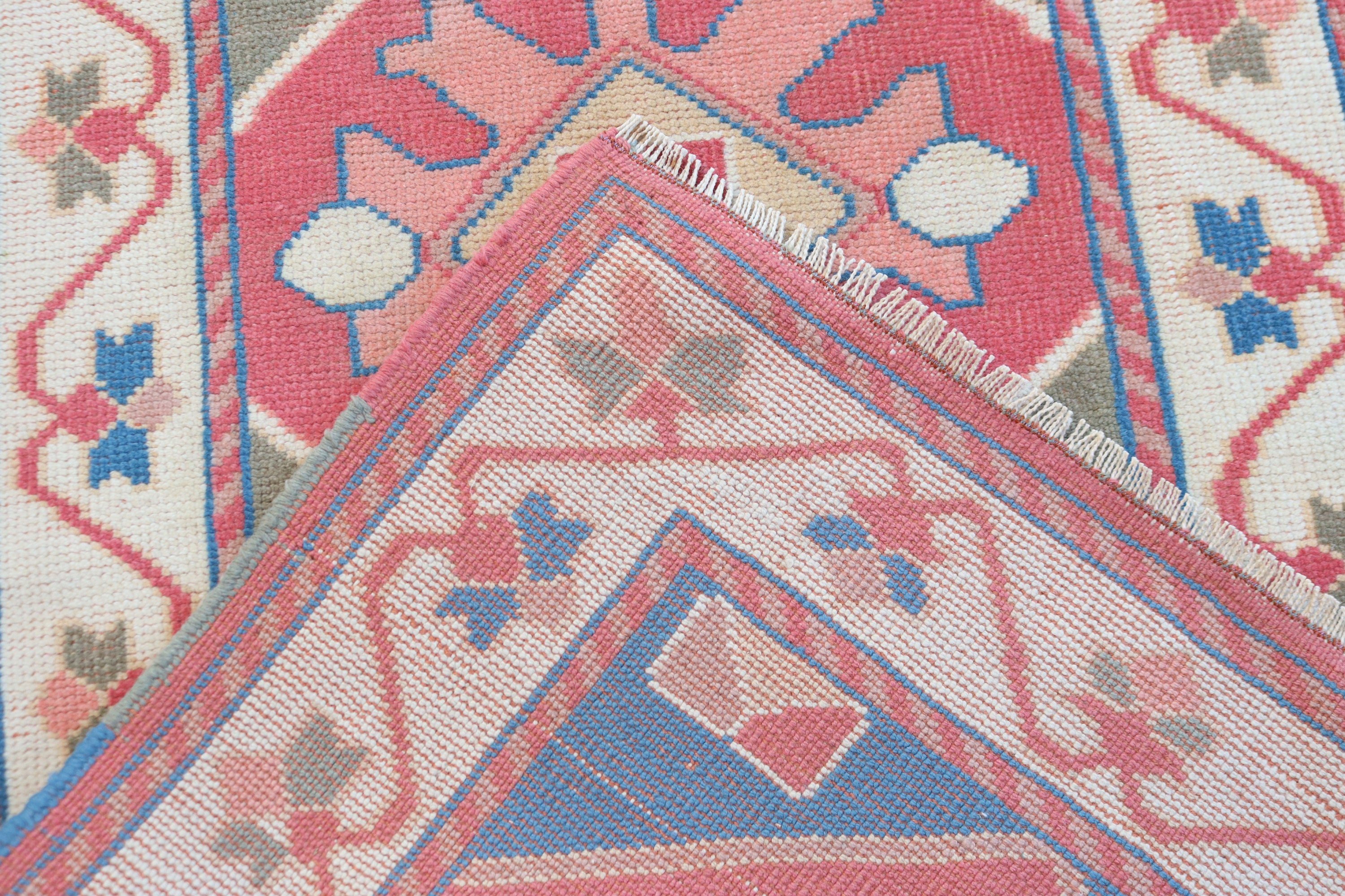 Kitchen Rug, Vintage Rug, Pink Home Decor Rugs, Oushak Rug, Vintage Runner Rugs, 2.6x7.4 ft Runner Rugs, Hallway Rug, Turkish Rugs