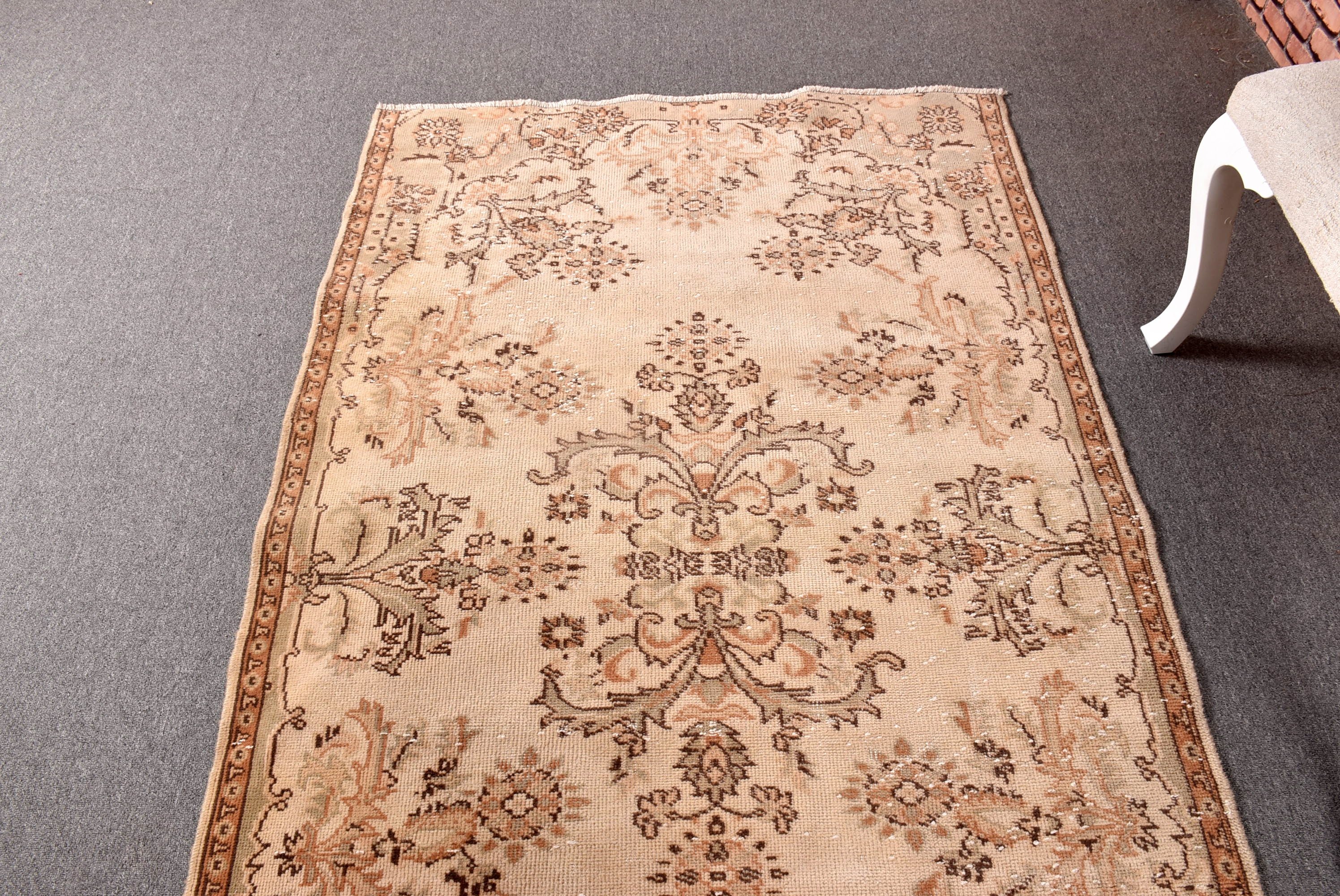 Boho Halı, Düz Dokuma Halı, Açıklama Halıları, Oturma Odası Halısı, Vintage Halılar, Yer Halıları, Bej El Dokuma Halı, 3,9x6,6 ft Alan Halıları, Türk Halıları