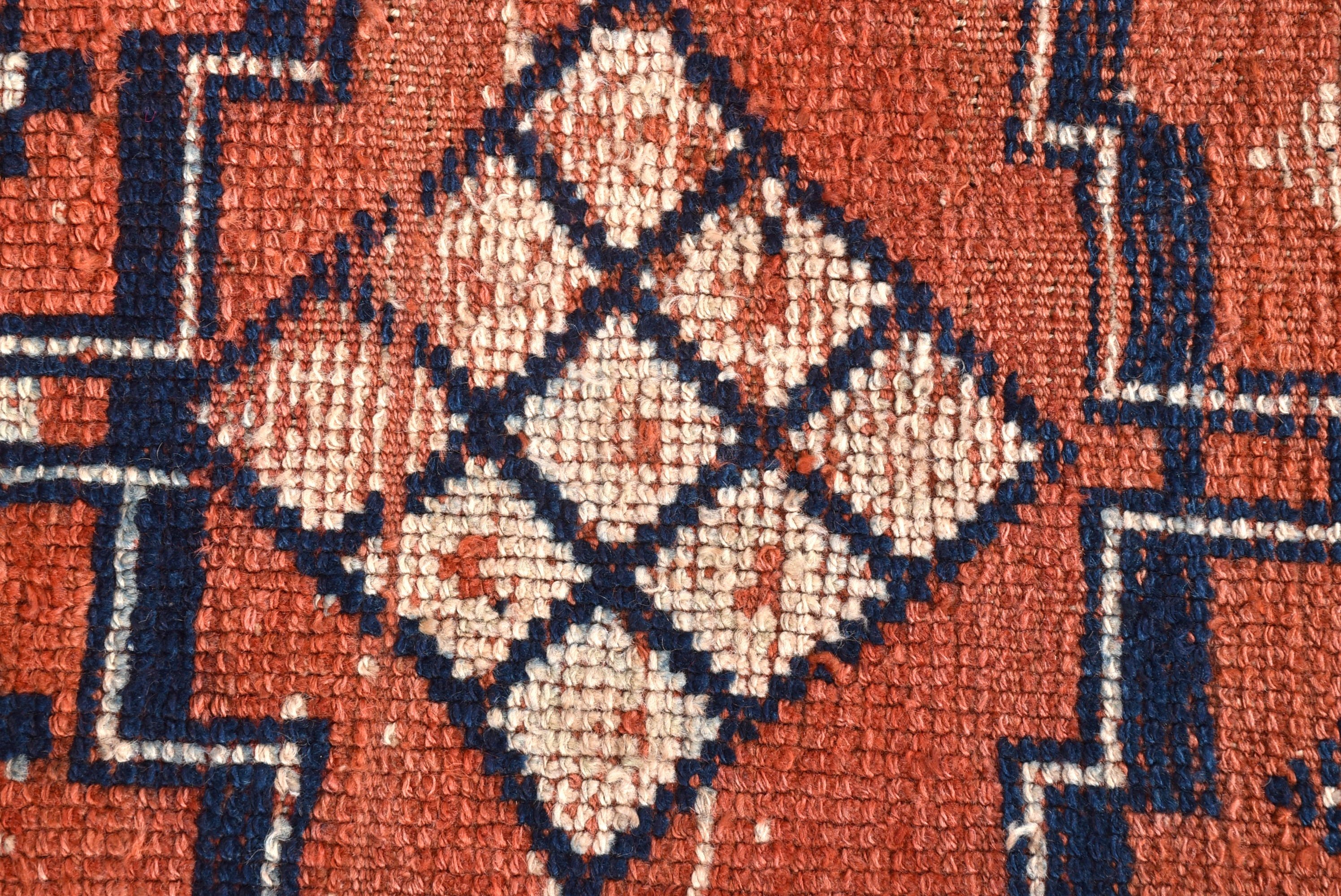 Geometric Rugs, Vintage Rugs, 4.8x7.8 ft Area Rugs, Orange Flatweave Rug, Turkish Rugs, Anatolian Rugs, Floor Rug, Living Room Rug