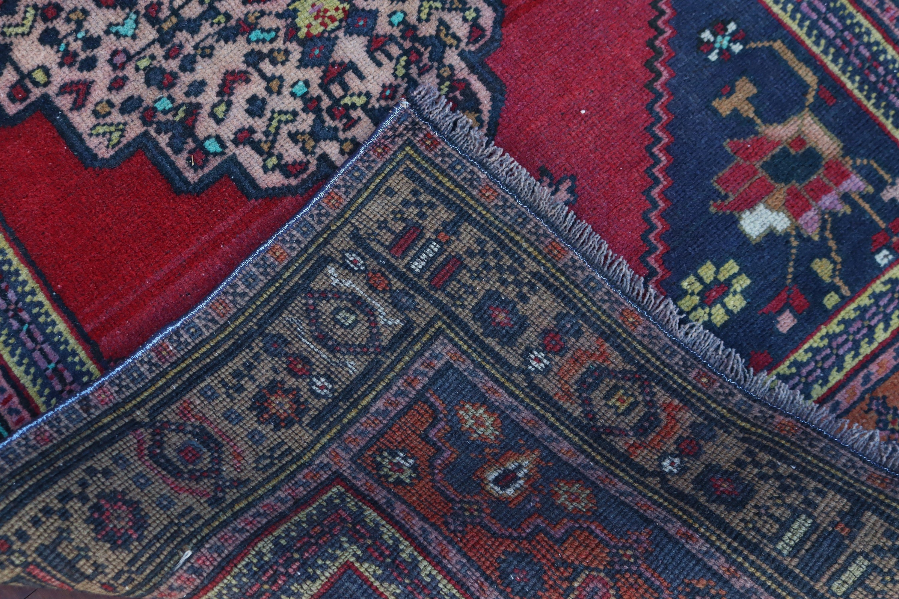 Ofis Halıları, Türk Halısı, Kırmızı Oryantal Halılar, Ev Dekorasyonu Halısı, Yatak Odası Halıları, Giriş Halıları, Vintage Halılar, Yün Halı, 3,3x5,7 ft Vurgu Halısı