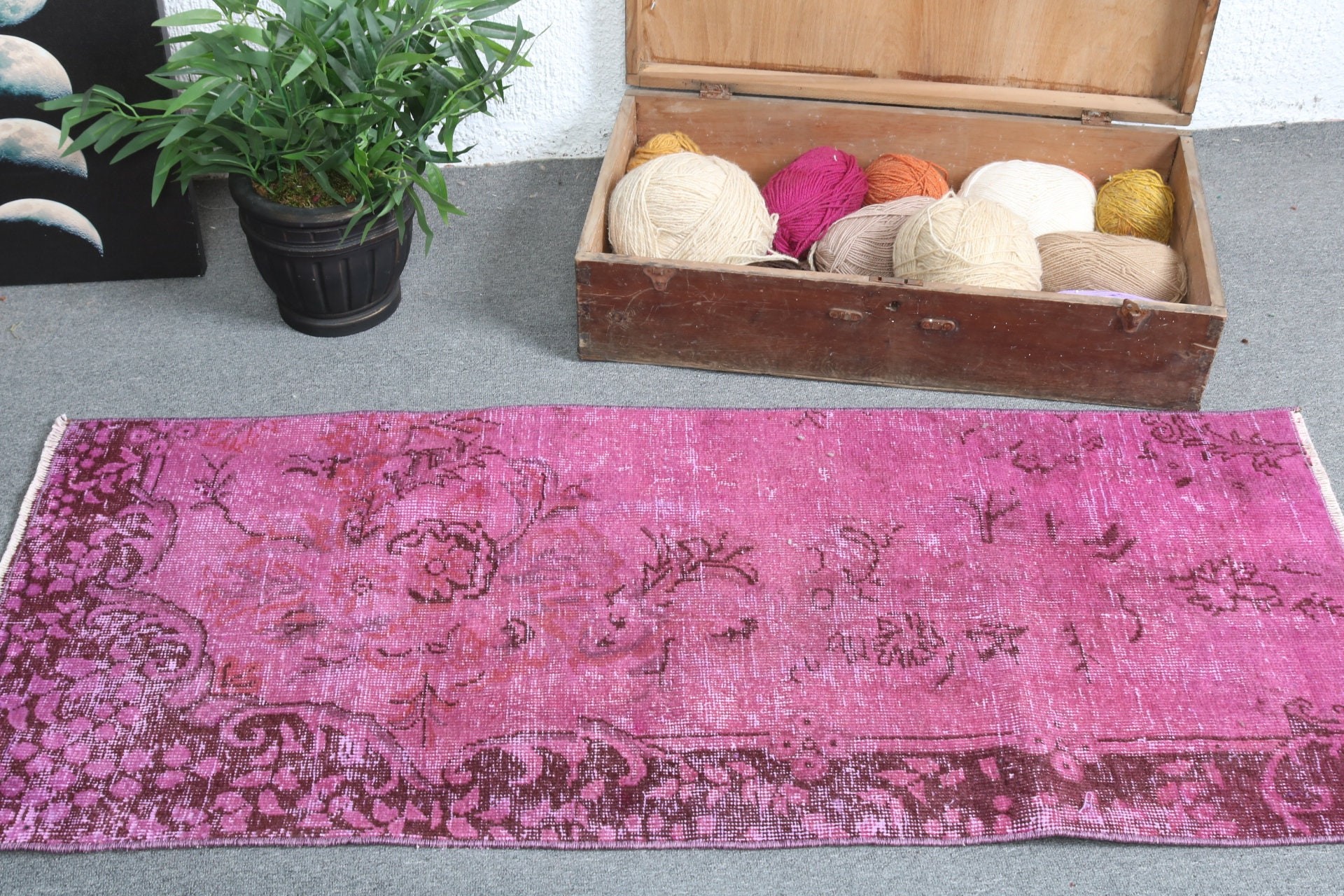 Egzotik Halı, Türk Halıları, 2x4,7 ft Küçük Halılar, Açıklama Halıları, Çocuk Halıları, Pembe Nötr Halılar, Oryantal Halılar, Mutfak Halısı, Vintage Halılar