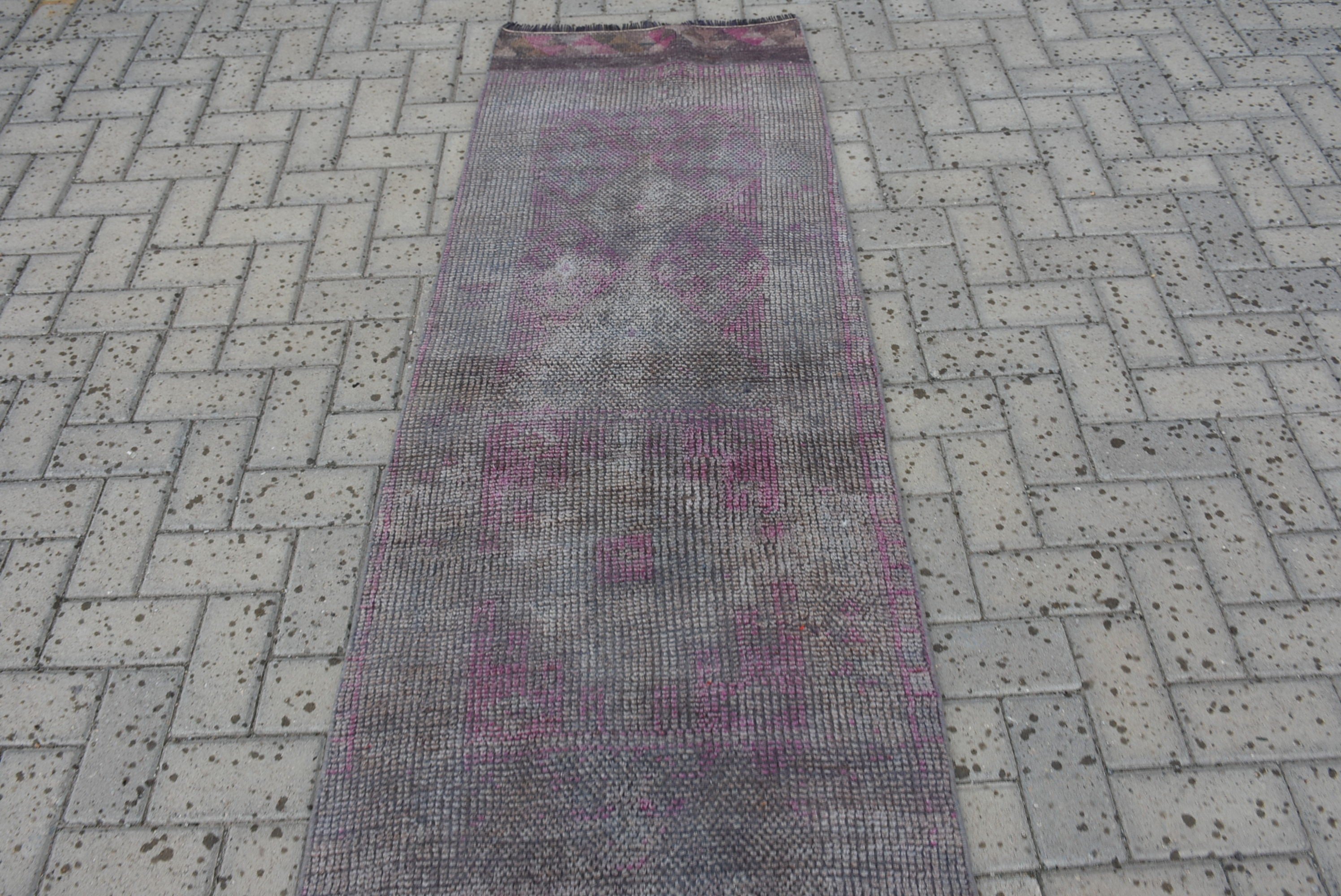 Oriental Rug, Rugs for Corridor, Hallway Rugs, Anatolian Rug, Art Rug, 2.4x13.1 ft Runner Rug, Vintage Rug, Beige Kitchen Rug, Turkish Rug
