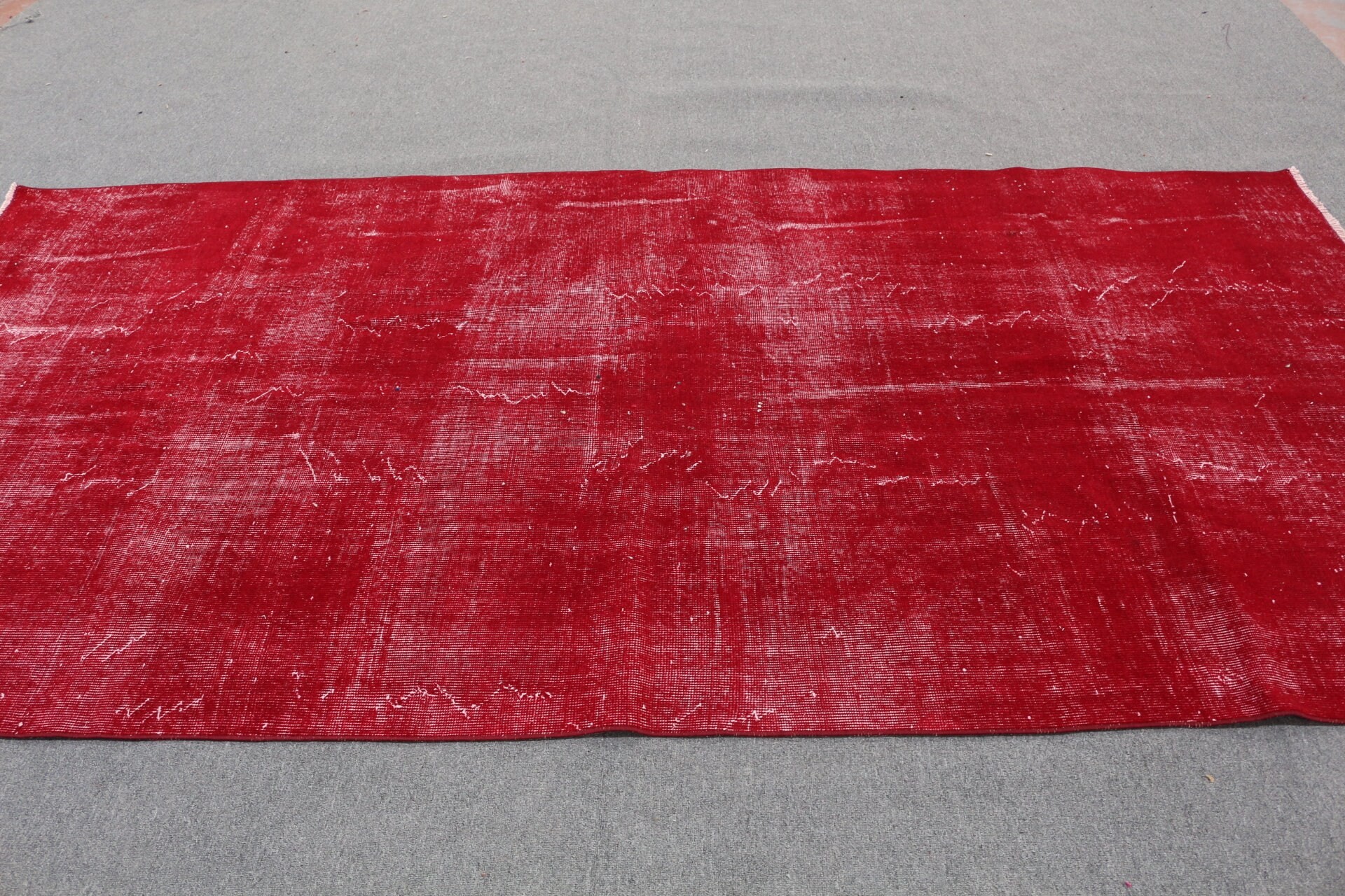 Living Room Rug, Rugs for Bedroom, Turkish Rug, Salon Rug, Red  4.9x9.9 ft Large Rug, Floor Rugs, Vintage Rug