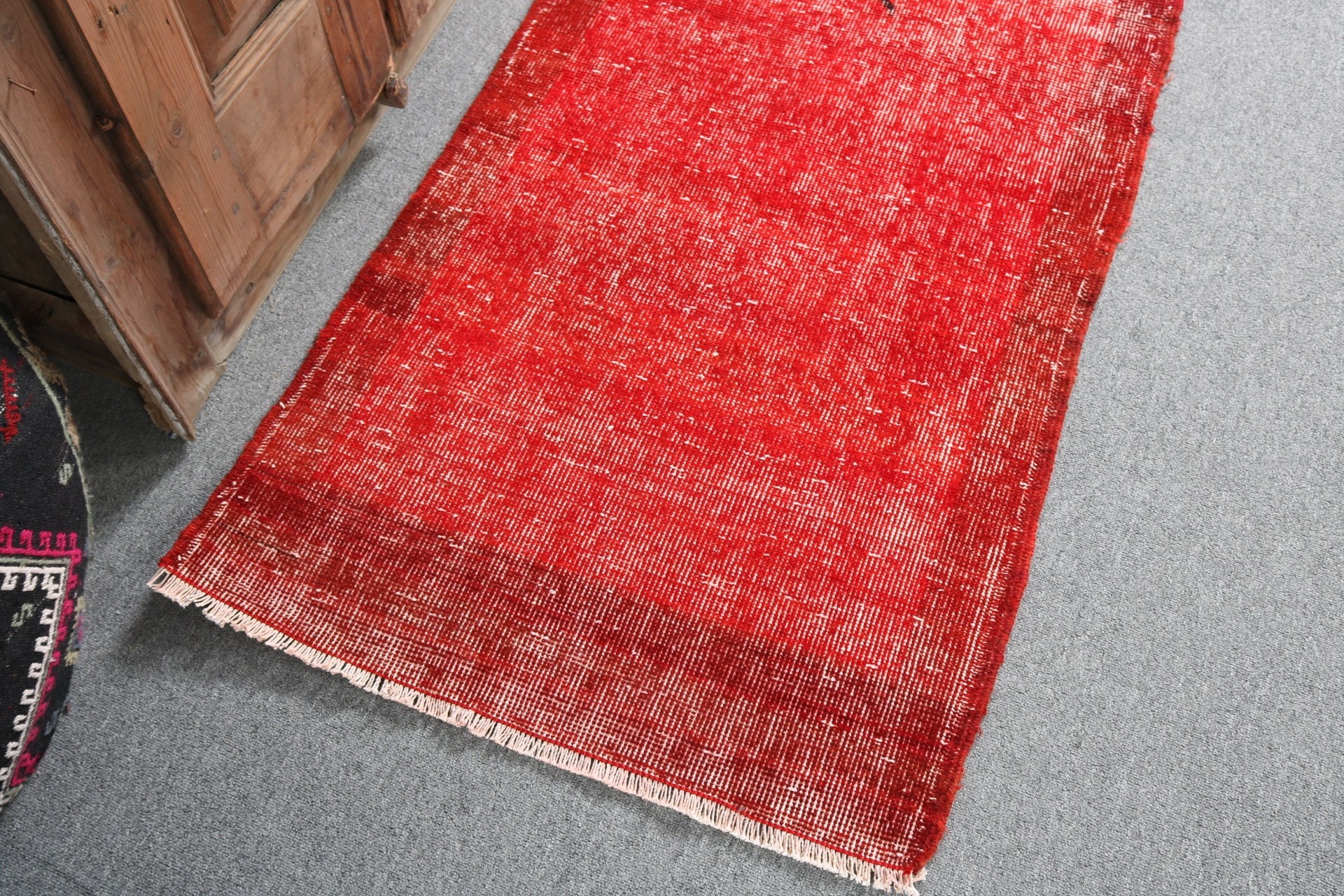 Red Kitchen Rug, Bathroom Rugs, Vintage Rugs, Nursery Rugs, Rugs for Bathroom, Neutral Rug, Turkish Rugs, 2.2x3.7 ft Small Rug, Oushak Rug