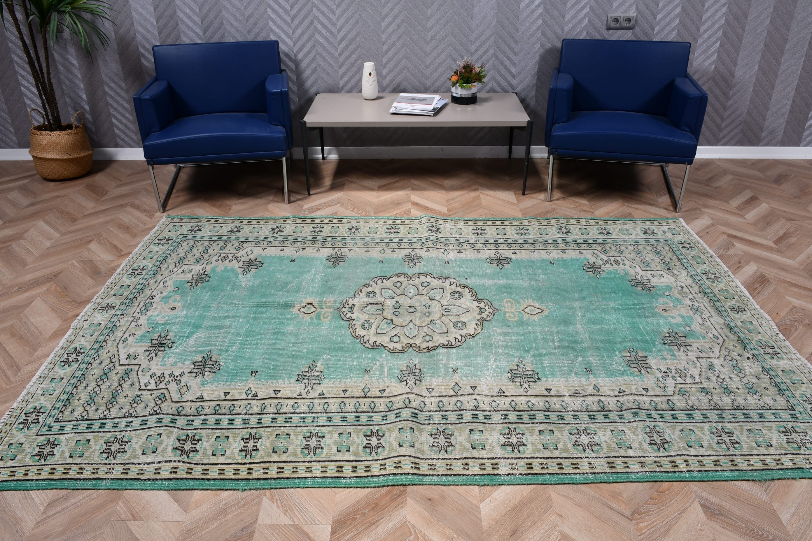 Oturma Odası Halıları, Yemek Odası Halıları, Vintage Halı, 5.6x8.6 ft Büyük Halı, Türk Halısı, Mutfak Halısı, Yatak Odası Halısı, Bej Ev Dekor Halıları