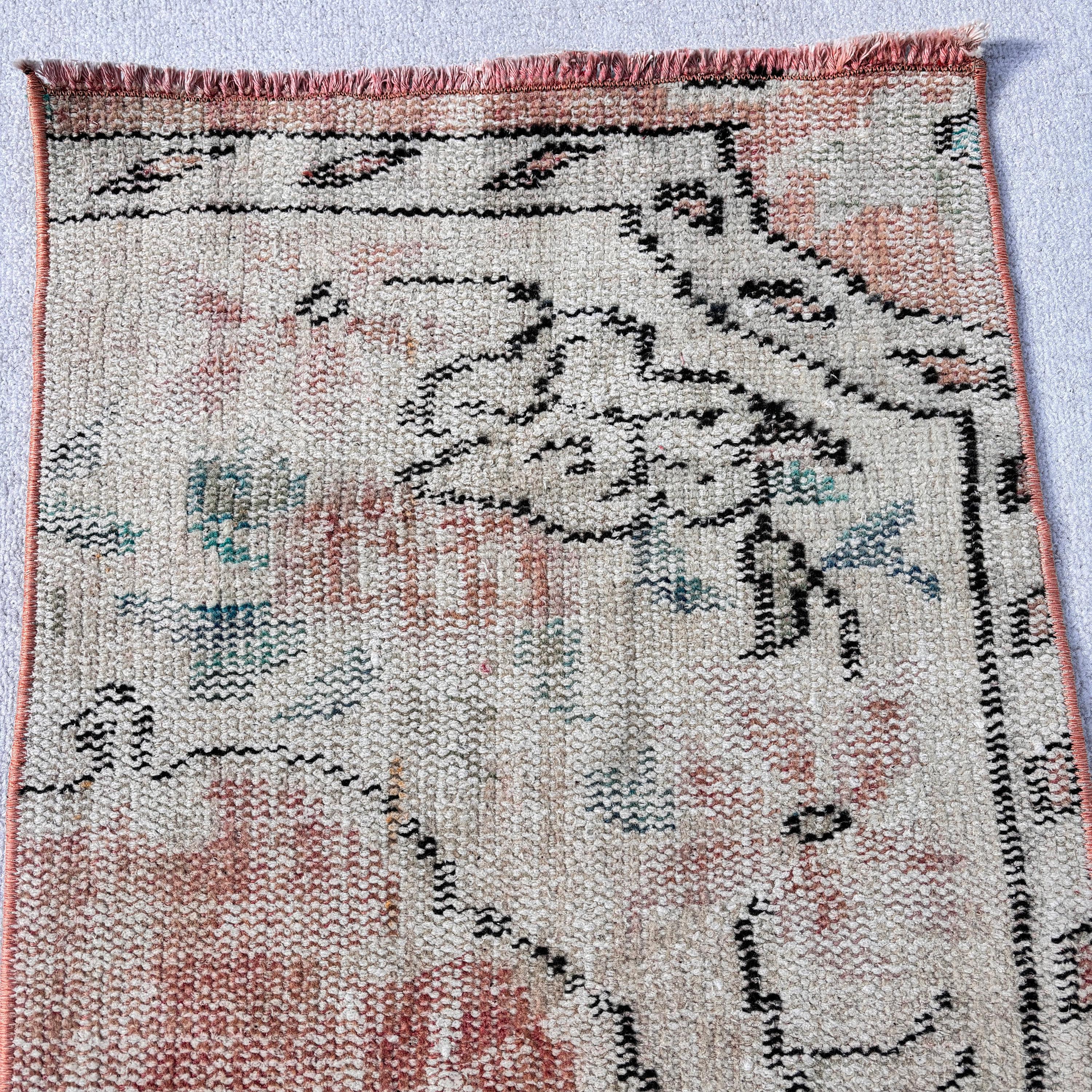 Bej Ev Dekorasyonu Halıları, Vintage Halı, Oryantal Halılar, Türk Halıları, Mutfak Halıları, Yatak Odası Halıları, 1.6x3.1 ft Küçük Halılar, Küçük Boho Halıları