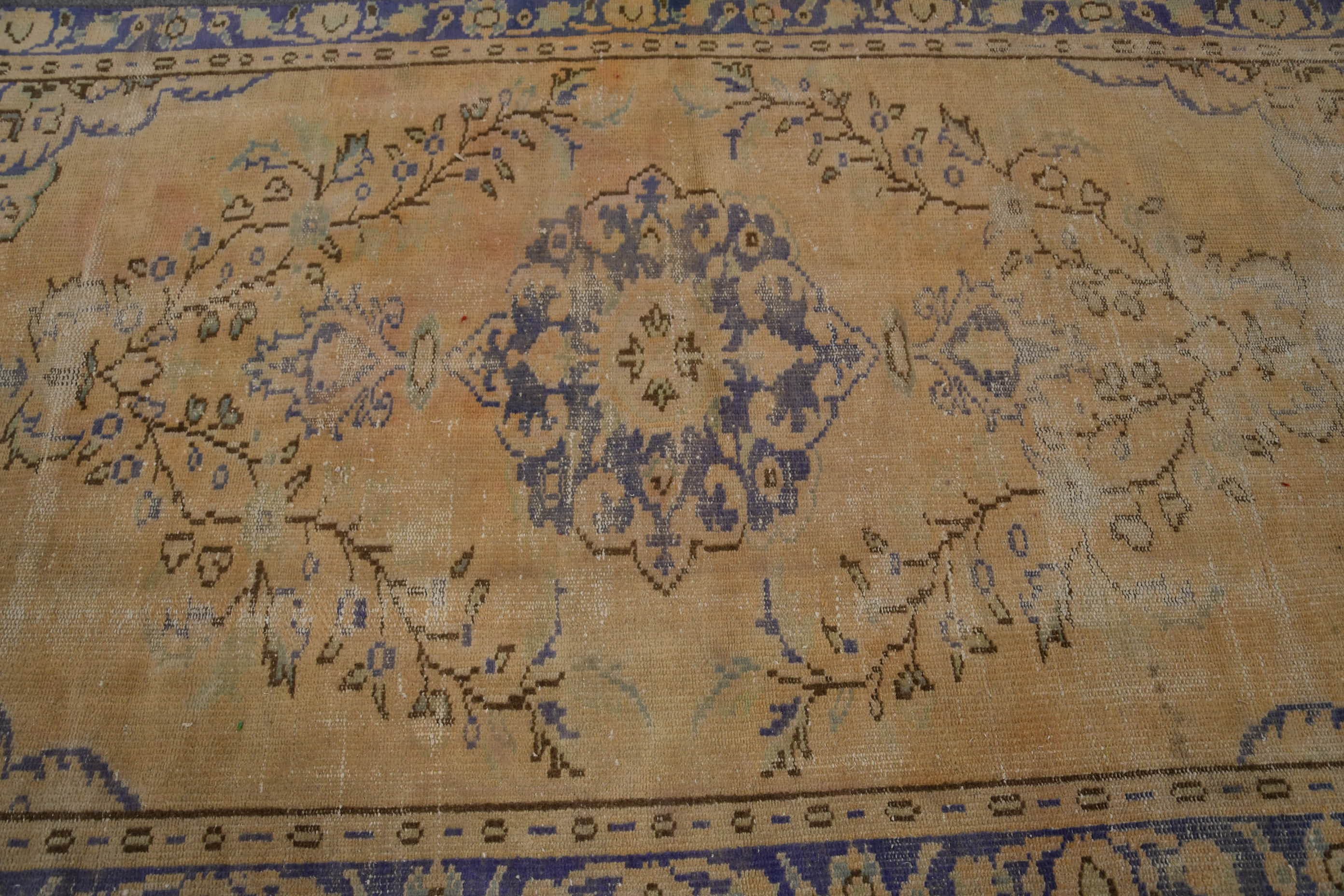 Yer Halısı, Mutfak Halıları, Oturma Odası Halıları, Kahverengi Ev Dekor Halısı, Vintage Halı, Boho Halısı, Türk Halısı, 4.2x7.8 ft Alan Halısı, Fas Halısı
