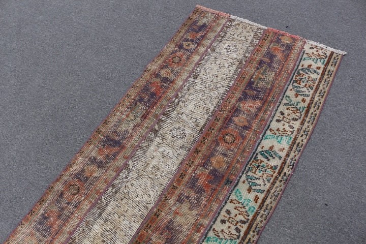 2.8x8.4 ft Runner Rugs, Rugs for Runner, Cool Rugs, Vintage Rug, Turkish Rugs, Oriental Rug, Boho Rug Runner Rugs, Beige Kitchen Rugs