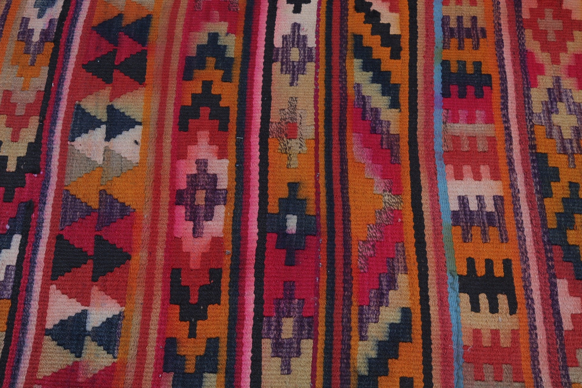 Uzun Yolluk Halıları, Uzun Koşucu Halıları, Vintage Halı, Türk Halıları, 3x11.9 ft Koşucu Halısı, Yatak Odası Halıları, Boho Halısı, Turuncu Yatak Odası Halıları