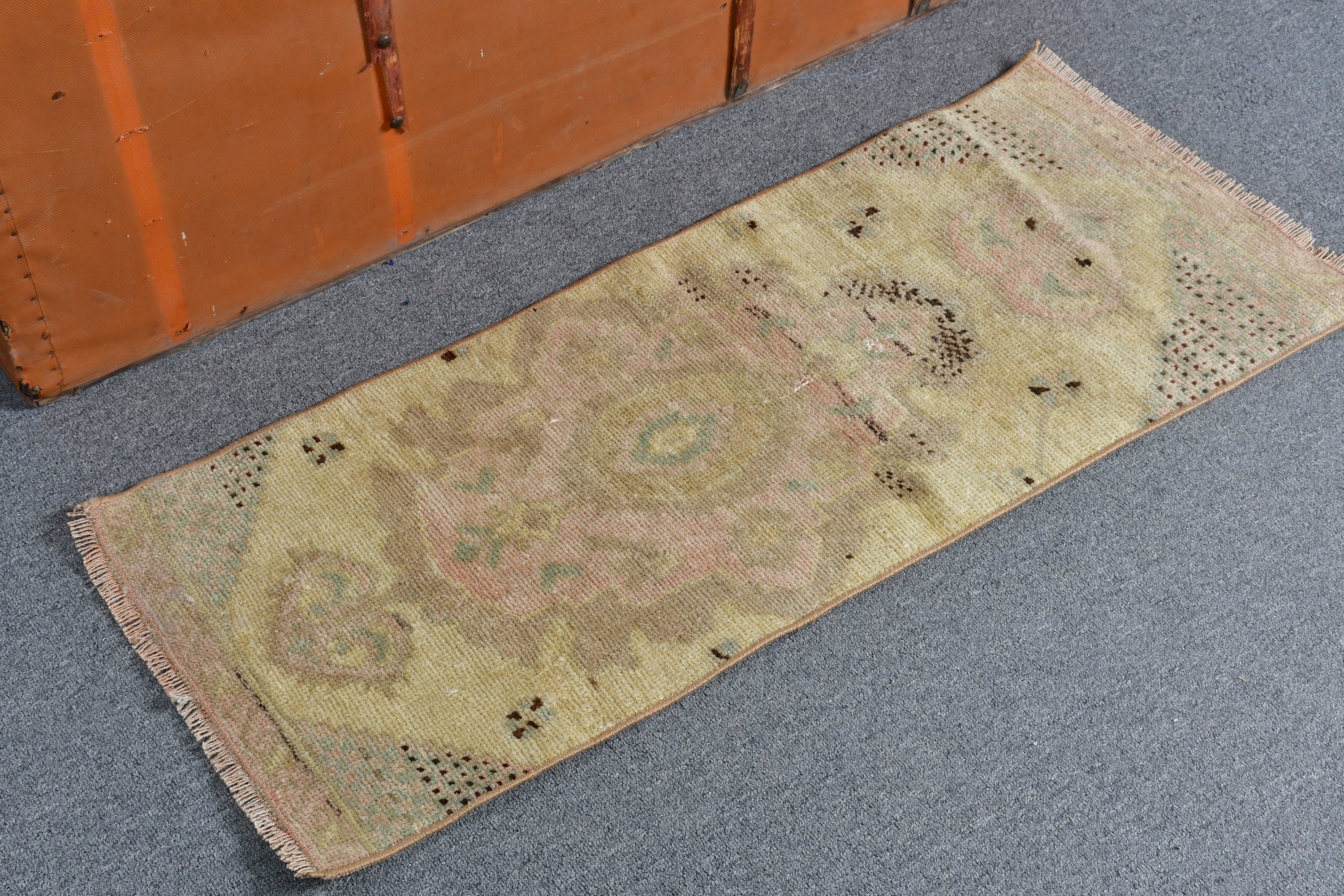 Anatolian Rug, Turkish Rug, Entry Rug, Kitchen Rugs, Cool Rug, Brown  1.2x3.1 ft Small Rugs, Vintage Rugs, Rugs for Car Mat