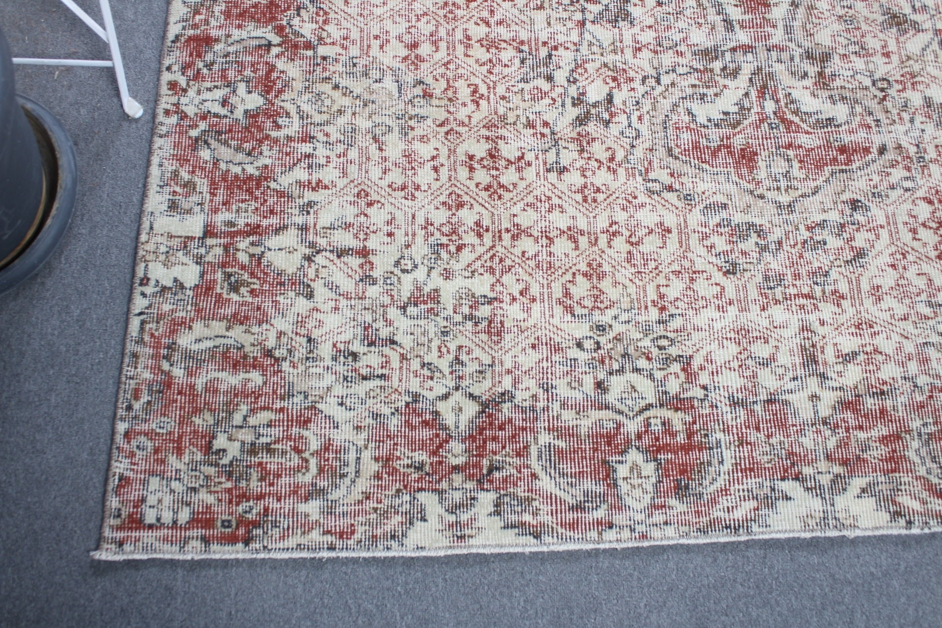 6.1x8.5 ft Büyük Halı, Bej Oushak Halı, Yatak Odası Halısı, Türk Halıları, Yer Halısı, Vintage Halı, Yatak Odası Halıları, Salon Halısı, Anadolu Halısı