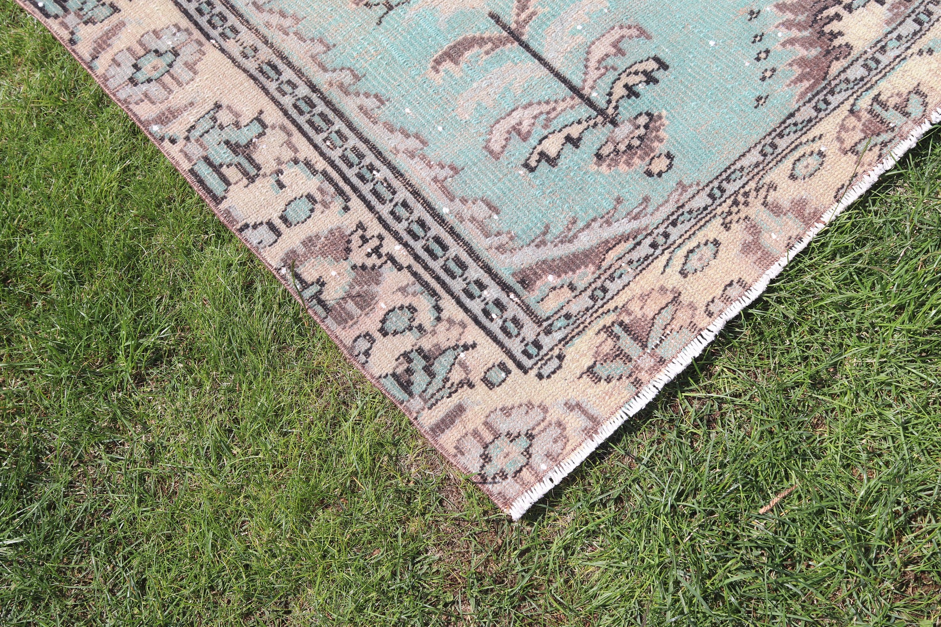 Geometric Rug, Floor Rug, Large Vintage Rug, Green Oushak Rugs, 5.8x8.2 ft Large Rugs, Turkish Rug, Vintage Rug, Moroccan Rugs, Bedroom Rug