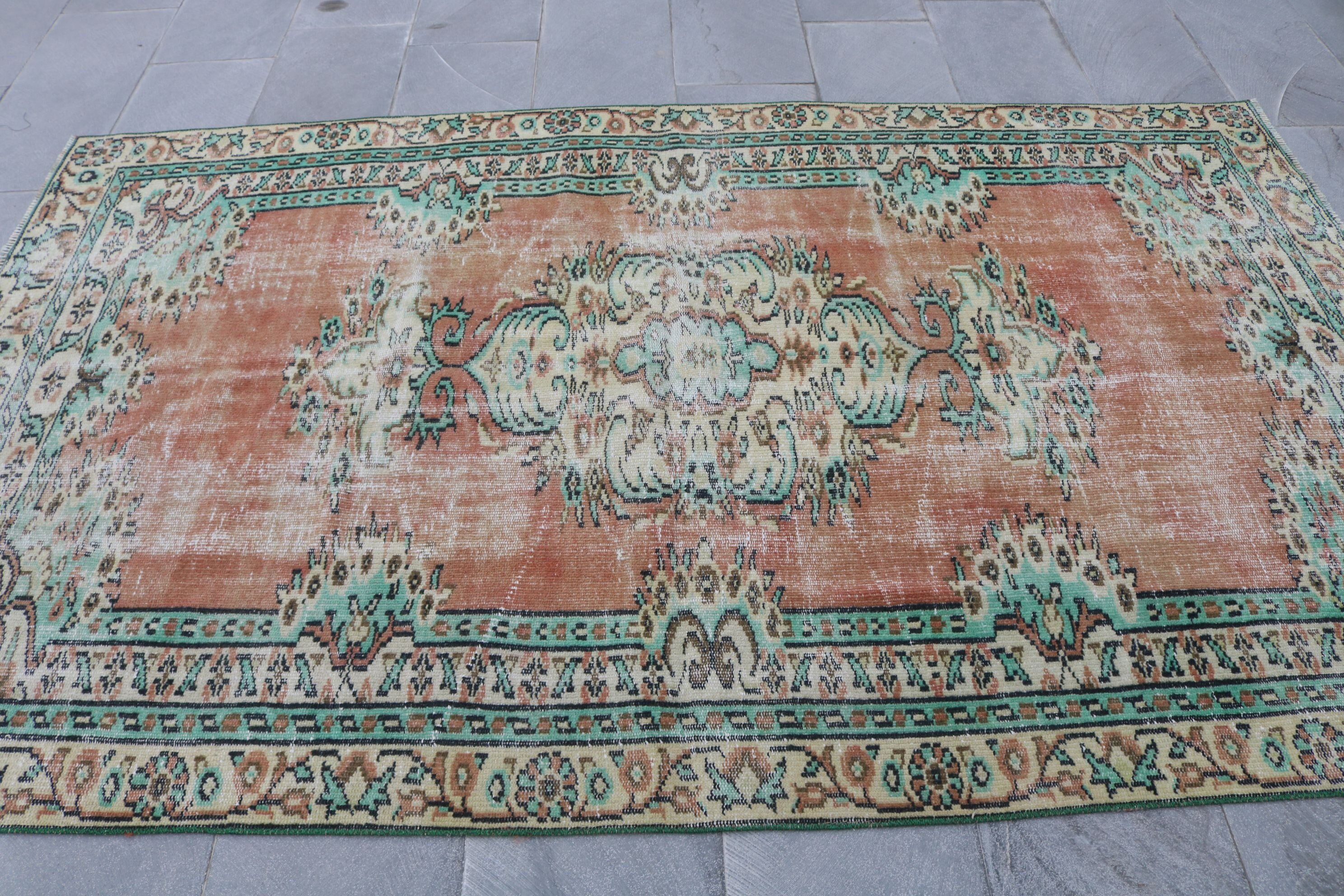 Living Room Rugs, Cool Rug, Turkey Rug, Salon Rug, Turkish Rugs, 5x8.2 ft Large Rug, Bedroom Rug, Vintage Rug, Rugs for Dining Room