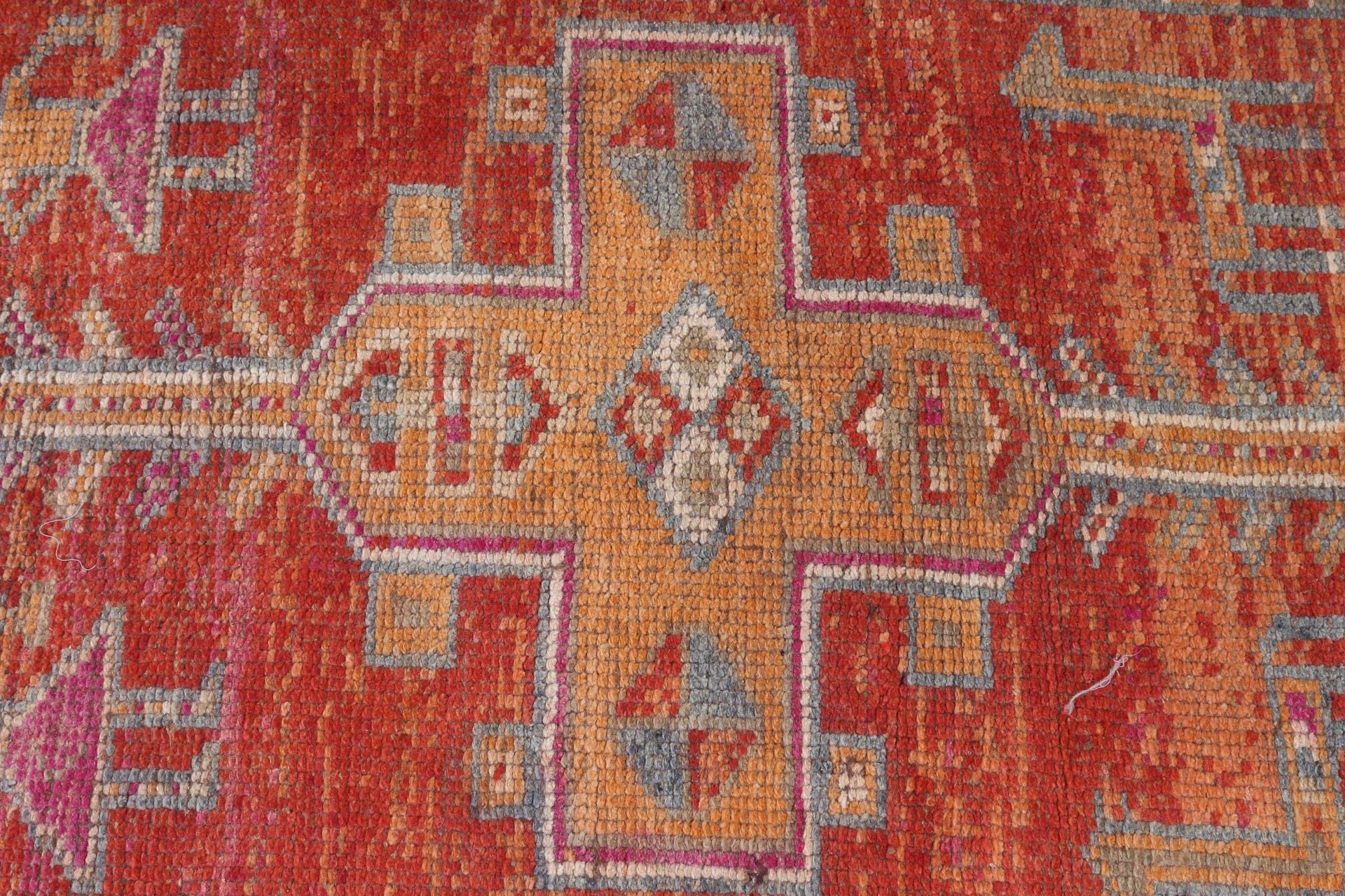 Kitchen Rug, Stair Rugs, Office Rug, Turkish Rug, 2.4x13.8 ft Runner Rug, Moroccan Rug, Rugs for Runner, Vintage Rugs, Orange Anatolian Rug