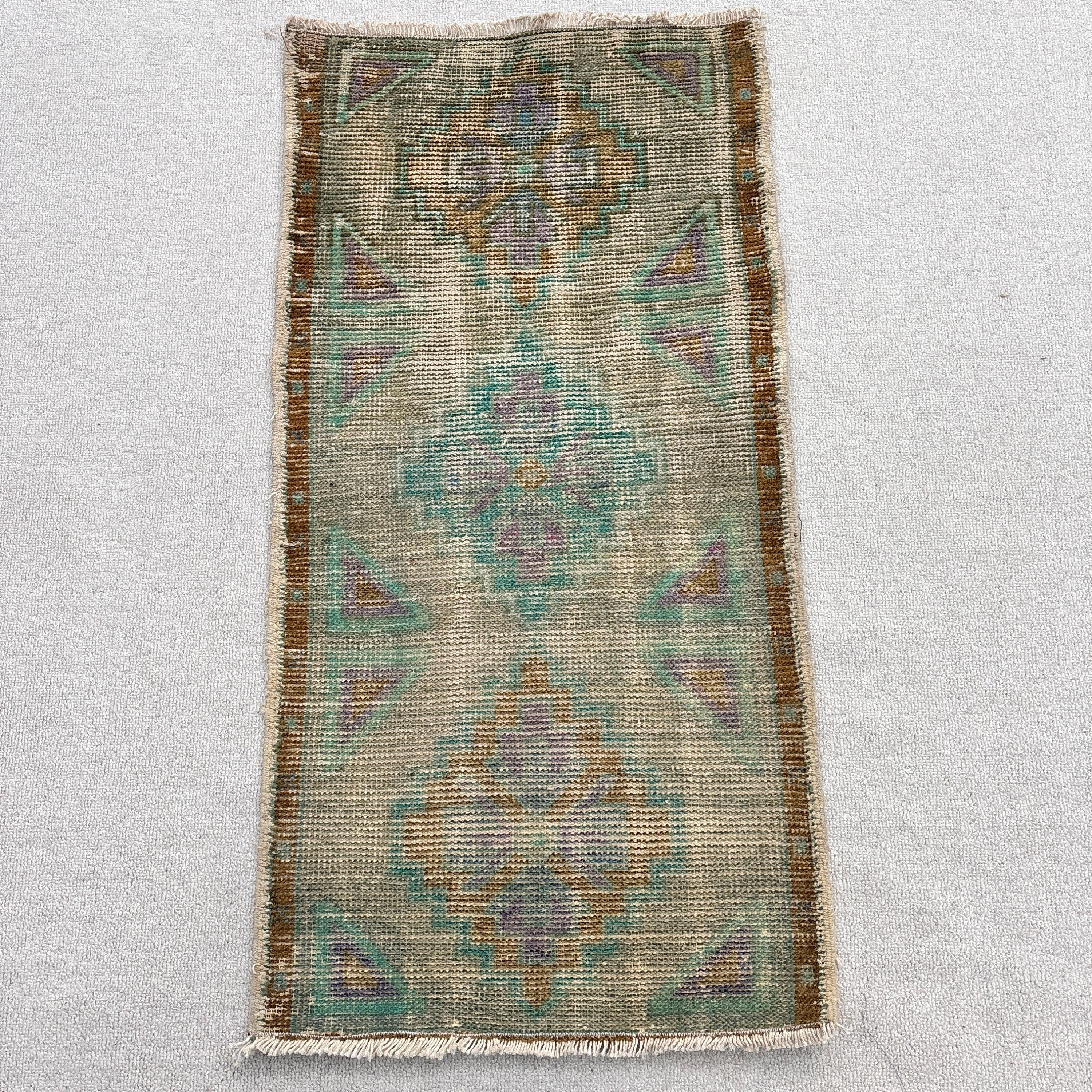 Rugs for Kitchen, Handwoven Rugs, Entry Rug, 1.6x3.1 ft Small Rugs, Turkish Rug, Kitchen Rugs, Green Floor Rug, Floor Rug, Vintage Rug