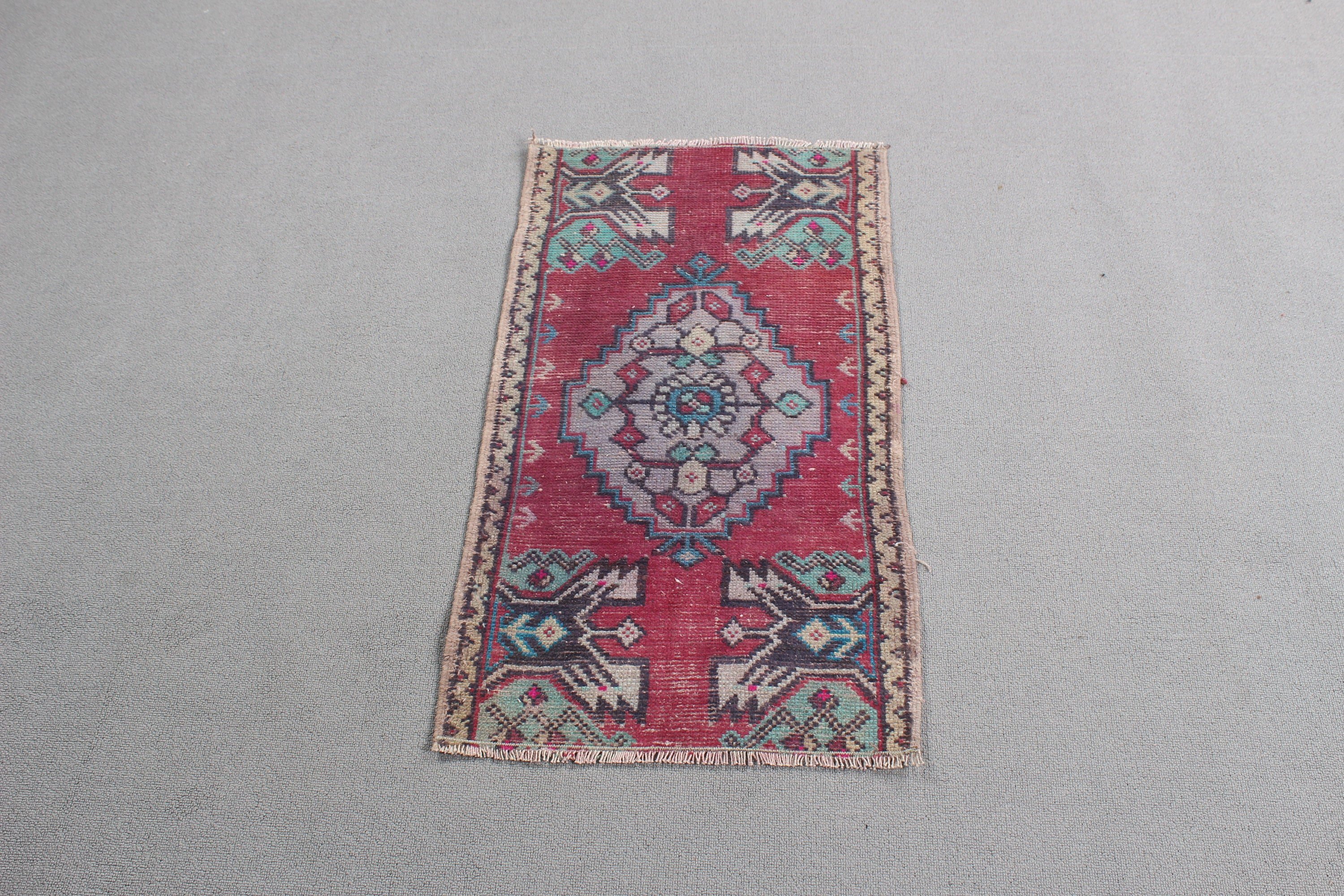 Kapı Paspası Halıları, Havalı Halılar, Vintage Halı, Yatak Odası Halısı, Küçük Alan Halıları, Türk Halısı, Banyo Halıları, Pembe 1.6x2.9 ft Küçük Halı