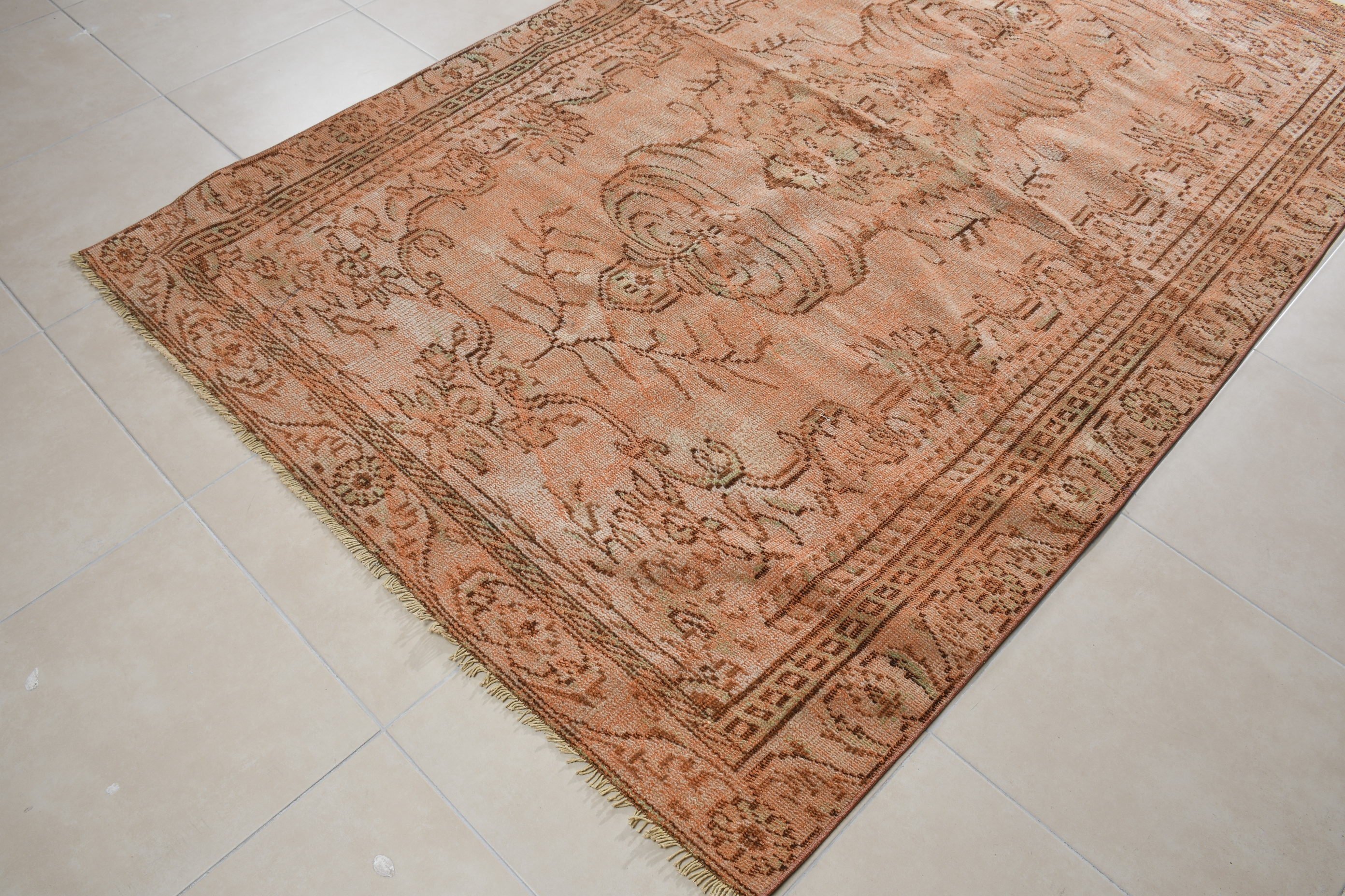 Oturma Odası Halısı, Türk Halısı, Yatak Odası Halıları, Salon Halıları, Antika Halılar, Oushak Halısı, Vintage Halı, 5.5x8.9 ft Büyük Halı, Kahverengi Yün Halılar