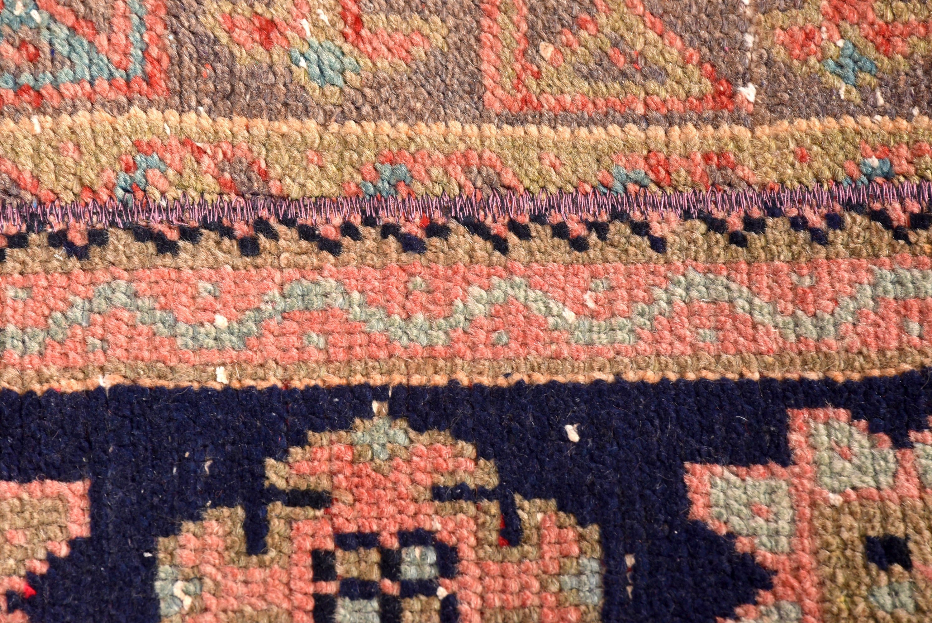 3.1x5.2 ft Aksan Halısı, Bildiri Halısı, Türk Halıları, Giriş Halıları, Boho Vurgu Halısı, Düz Dokuma Halı, Vintage Halı, Etnik Halı, Pembe El Dokuma Halı