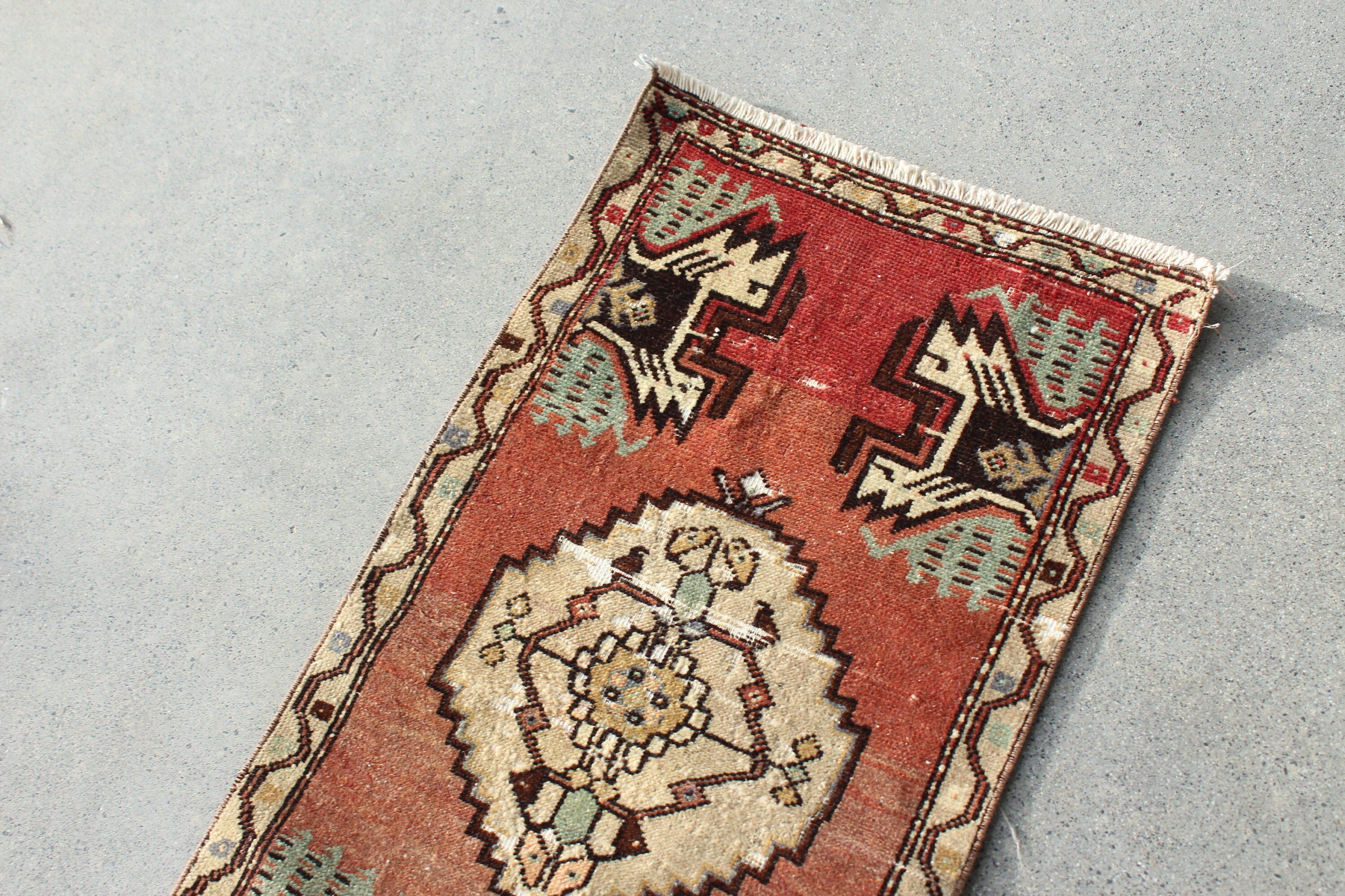 Car Mat Rug, Vintage Rugs, Cool Rugs, Bathroom Rug, Turkish Rugs, Rugs for Wall Hanging, Antique Rug, 1.6x3.2 ft Small Rug, Brown Cool Rug
