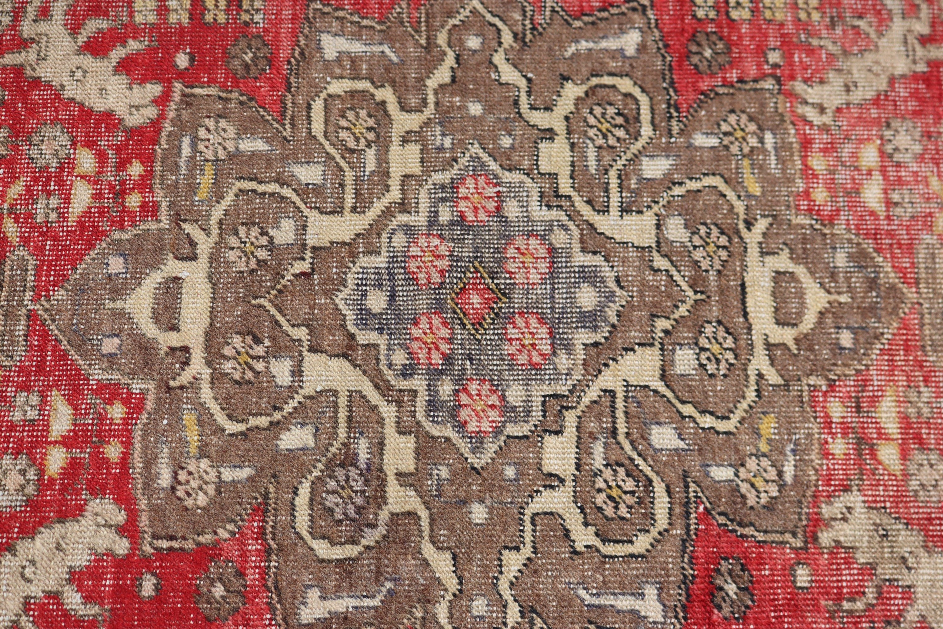 Rugs for Floor, Red Cool Rugs, Kitchen Rugs, Boho Area Rugs, Neutral Rug, Turkish Rug, Vintage Rug, 4.2x5.8 ft Area Rug, Outdoor Rug