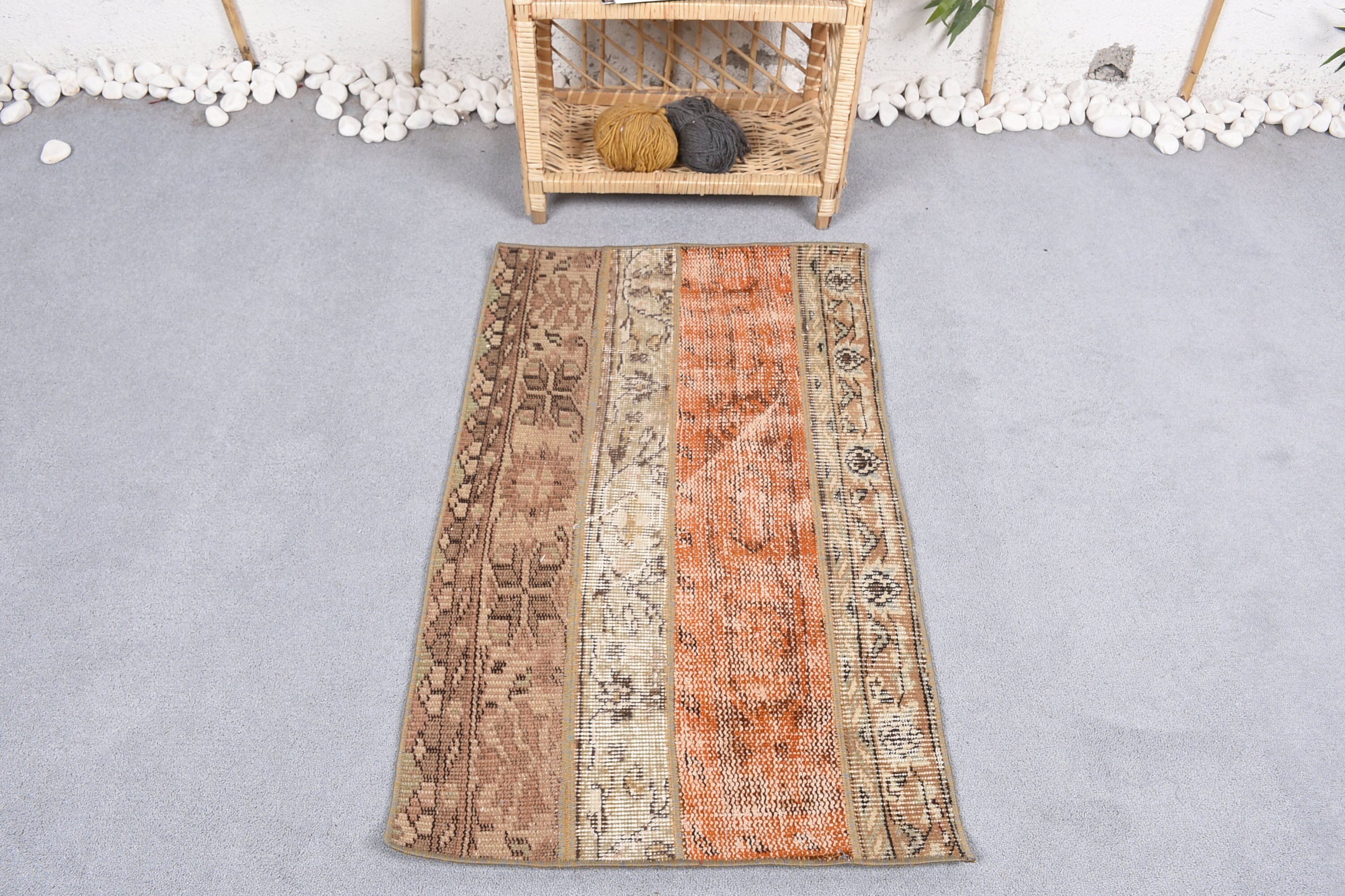 Vintage Rug, Nursery Rug, Antique Rug, Brown Anatolian Rugs, Muted Rug, Wall Hanging Rug, Wool Rug, 1.9x3.2 ft Small Rug, Turkish Rug