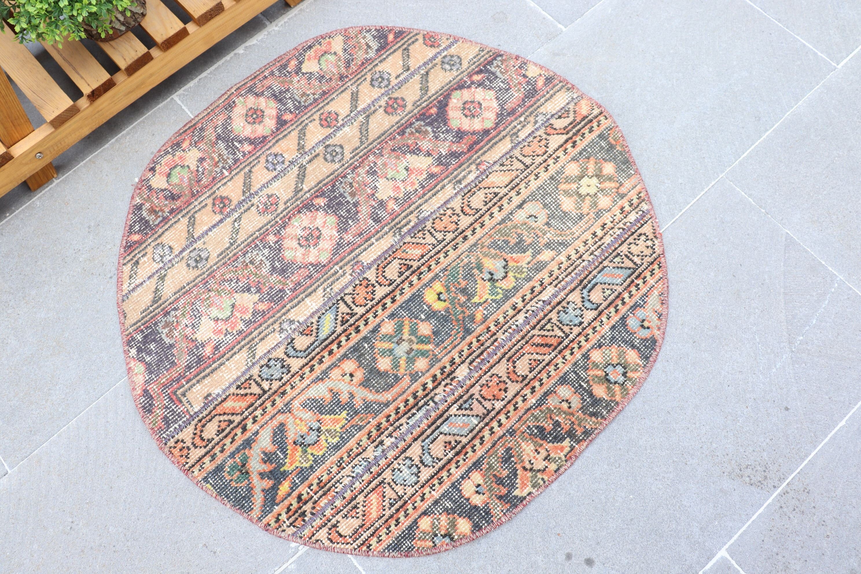 Kitchen Rug, Purple Oriental Rug, Cool Rugs, Turkish Rug, Bedroom Rug, Rugs for Wall Hanging, 2.2x2.3 ft Small Rugs, Art Rugs, Vintage Rug