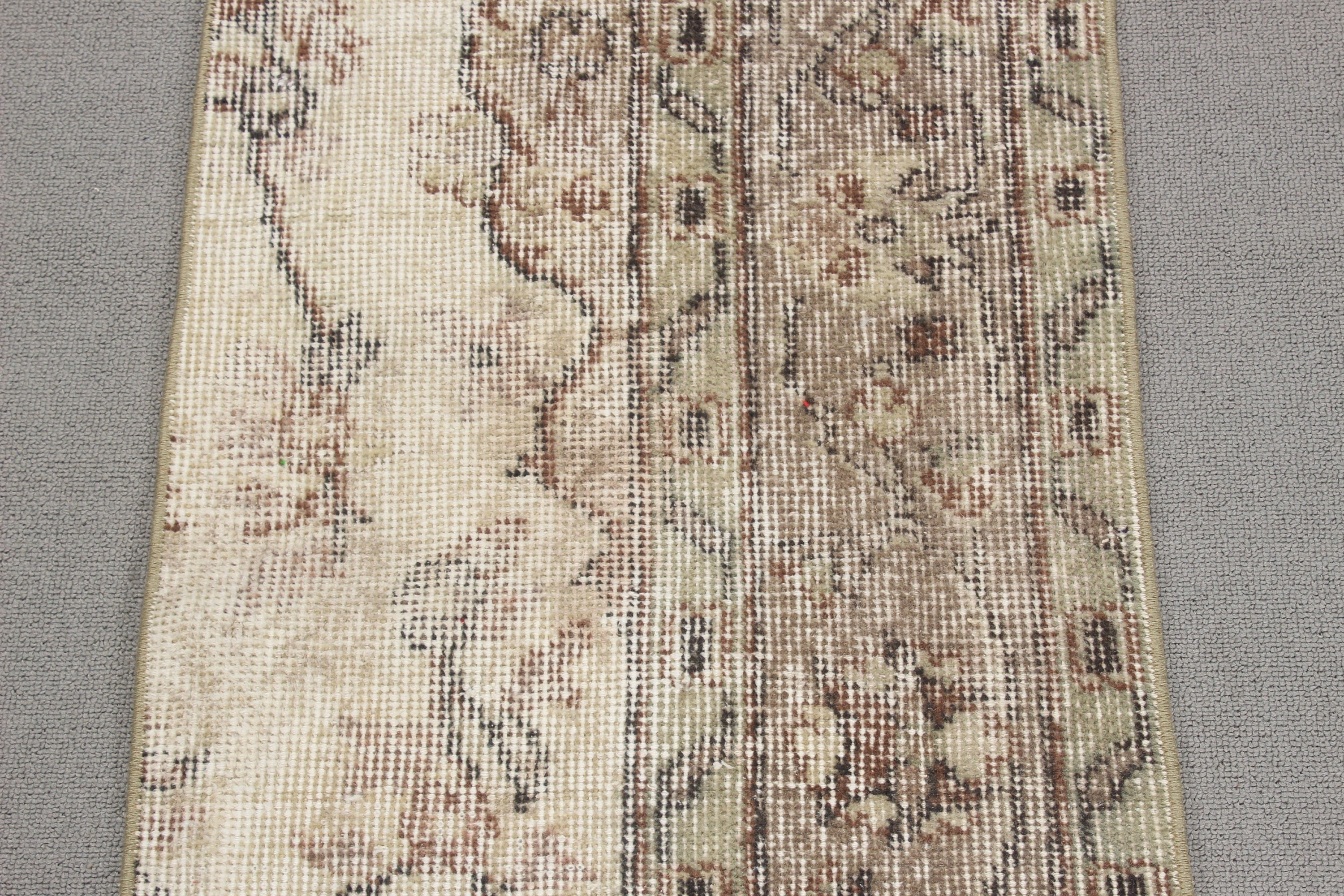 Boho Halılar, Paspas Halıları, Modern Halılar, 1.5x3.3 ft Küçük Halılar, Vintage Halı, Küçük Vintage Halılar, Türk Halısı, Ofis Halısı, Bej Geometrik Halı