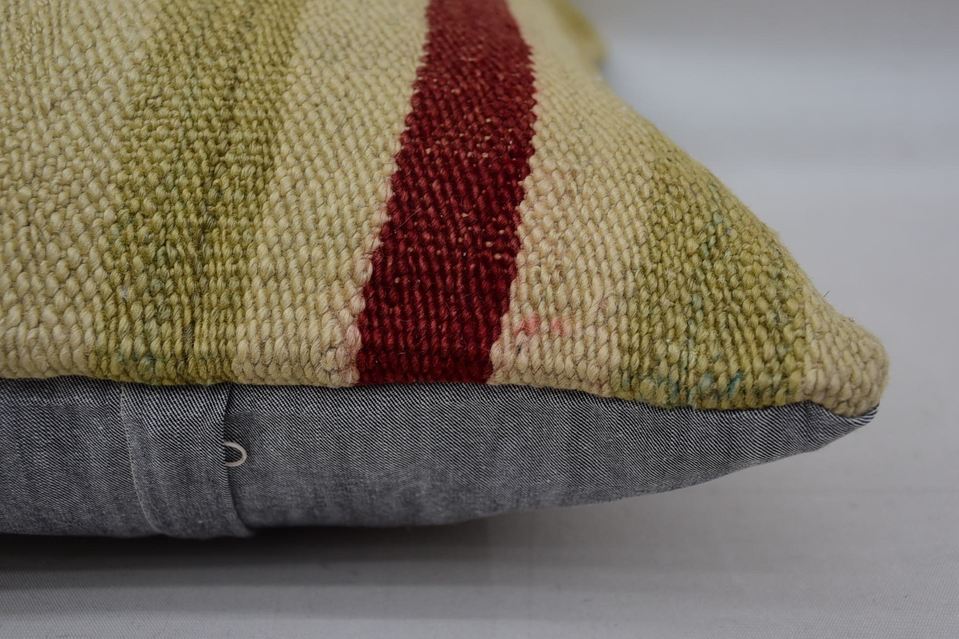Office Chair Pillow, Ethnical Kilim Rug Pillow, Vintage Kilim Pillow, Interior Designer Pillow, 16"x24" Beige Pillow Cover