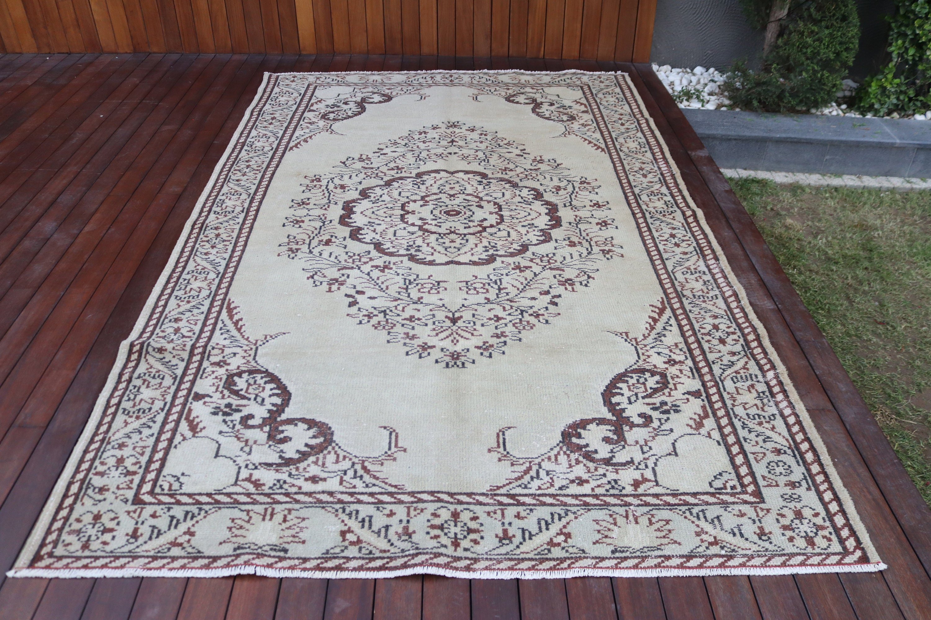 Vintage Halılar, Türk Halısı, Oryantal Halılar, Havalı Halılar, Aztek Halıları, 5,8x9,5 ft Büyük Halılar, Oturma Odası Halıları, Büyük Boho Halısı, Yeşil Nötr Halı