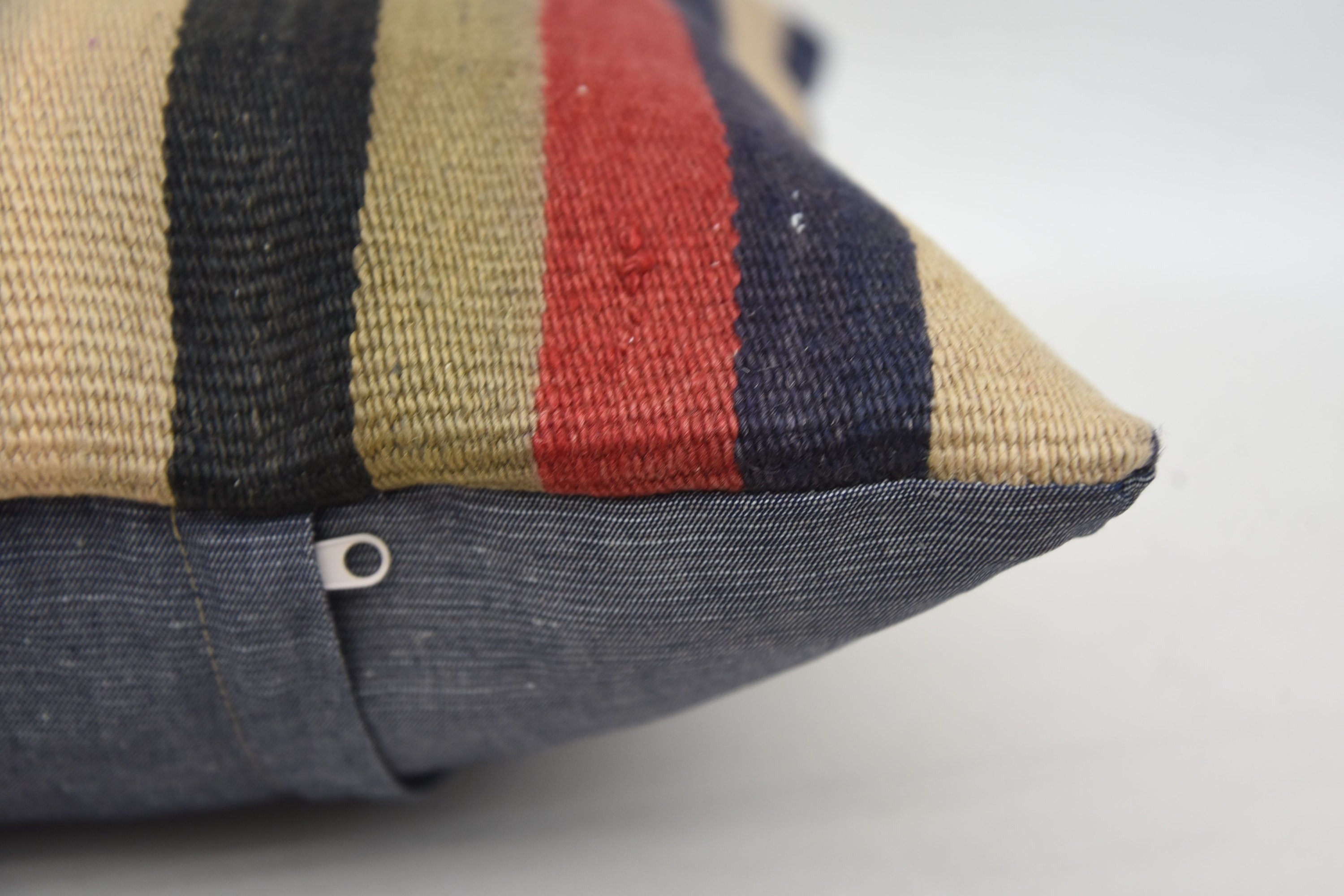 Antique Pillows, 16"x24" Blue Cushion, Turkish Kilim Pillow, Vintage Pillow, Southwestern Cushion Cover, Farmhouse Cushion Case