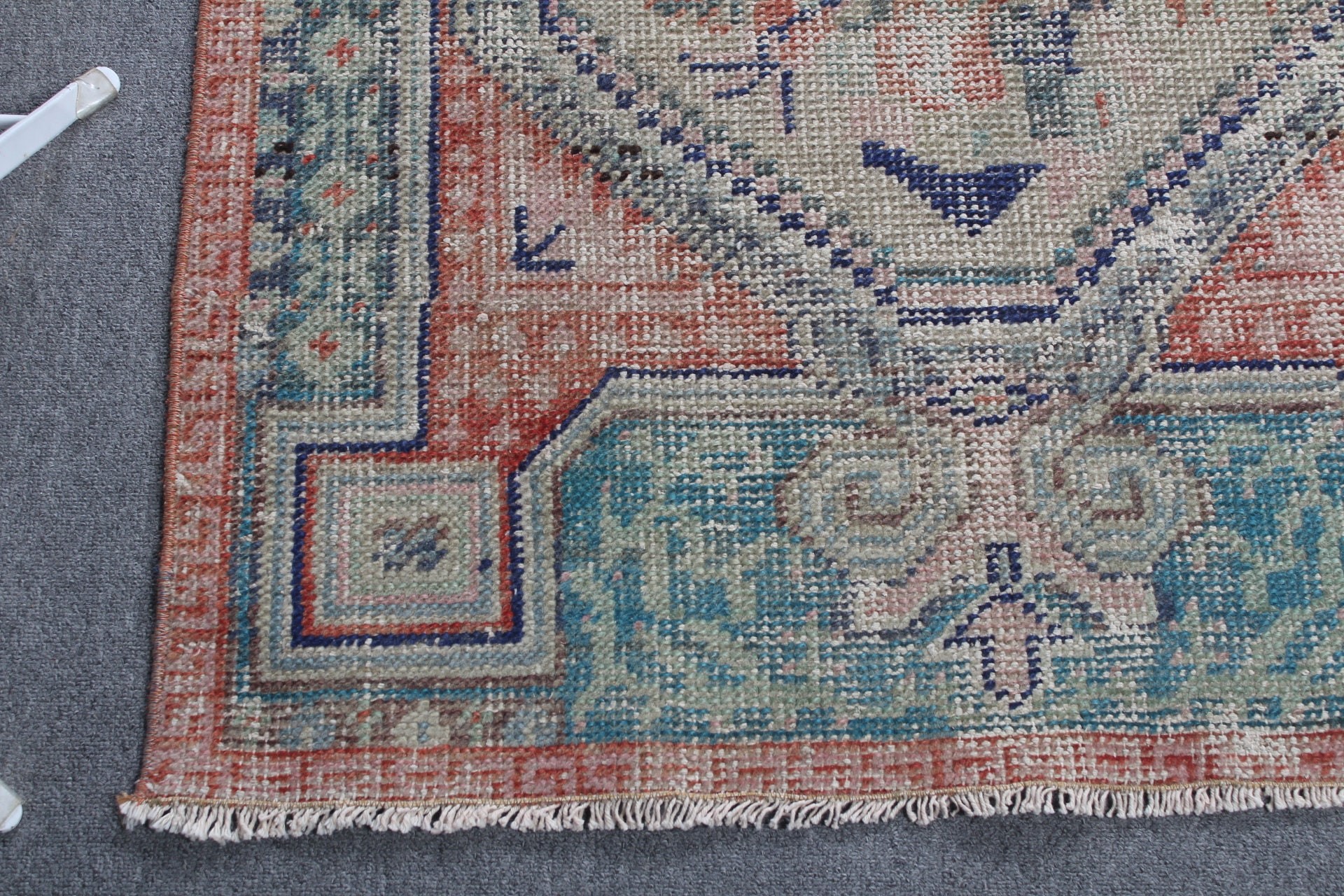 Yeşil Oushak Halı, Yatak Odası Halısı, Vintage Halı, 3x4.9 ft Küçük Halı, Banyo Halıları, Antika Halı, Türk Halısı, Araba Paspas Halısı, Mutfak Halıları