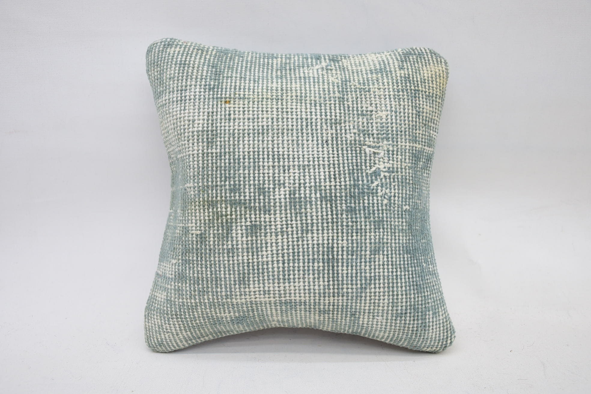 12"x12" Blue Cushion Case, Gift Pillow, Vintage Kilim Throw Pillow, Pillow for Sofa, Customized Cushion Cover