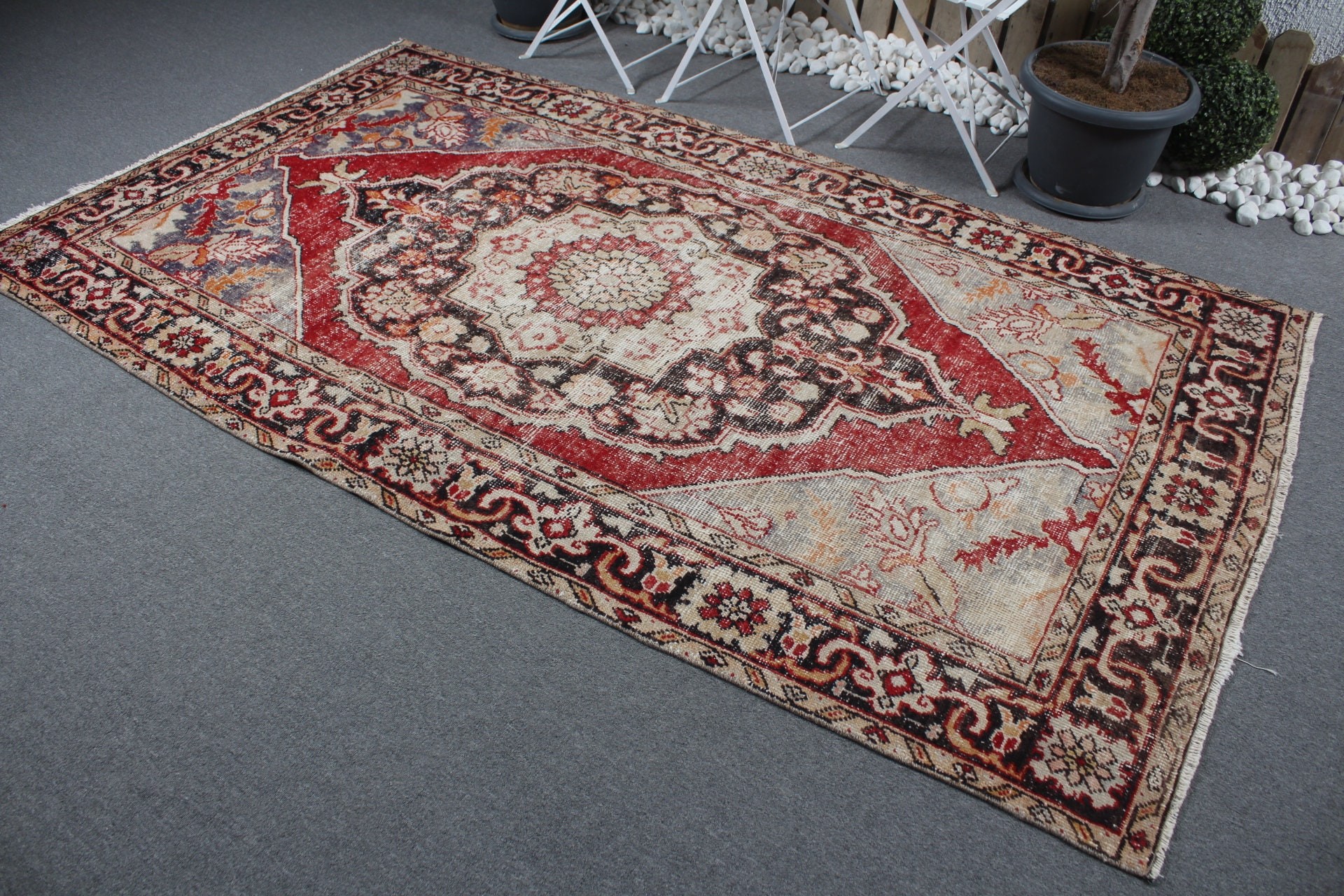 Floor Rug, Bedroom Rug, Antique Rug, Salon Rug, 4.9x8.8 ft Large Rugs, Turkish Rugs, Red Antique Rugs, Old Rug, Vintage Rugs, Anatolian Rug