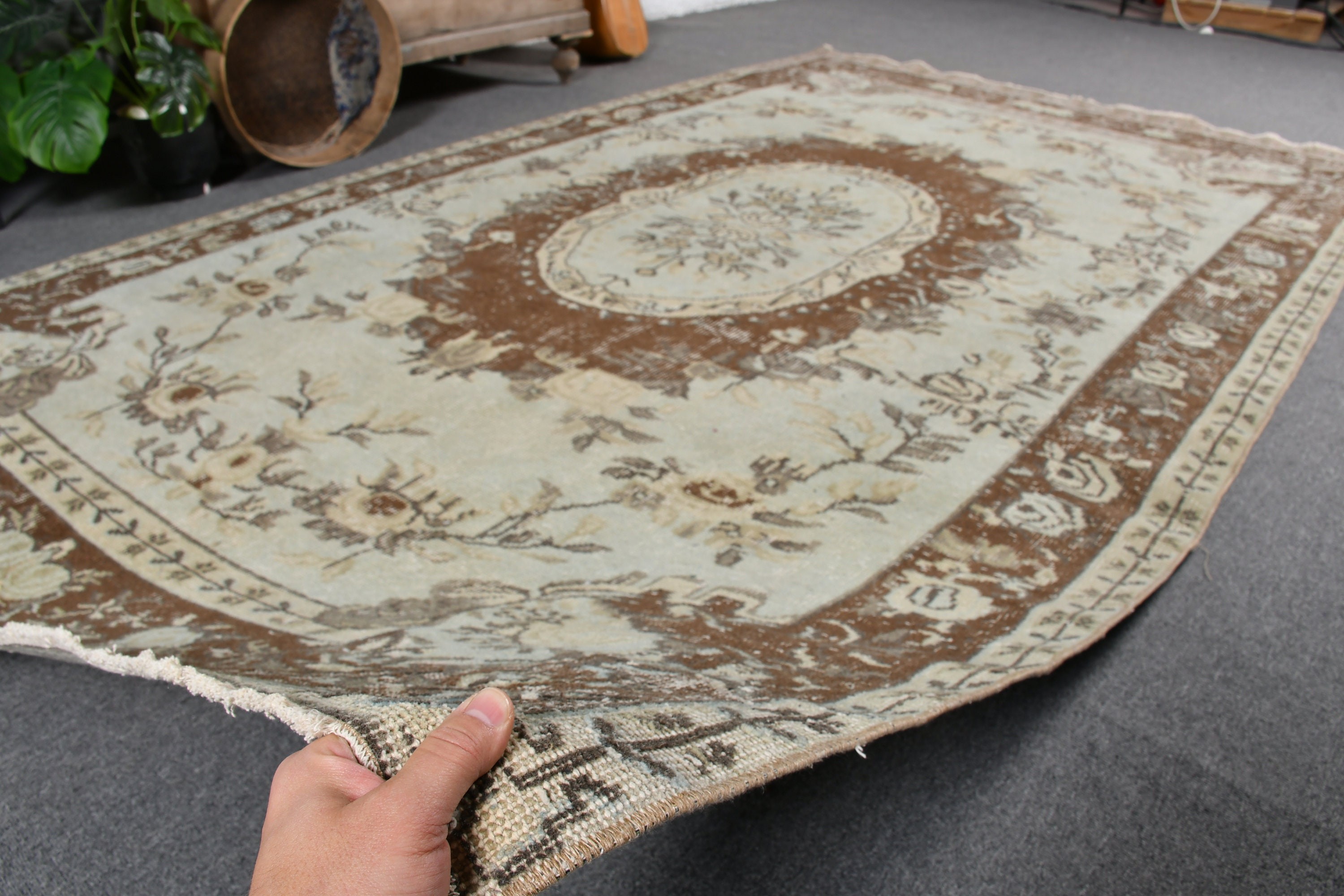 Outdoor Rugs, Brown Oriental Rug, Turkish Rugs, Bedroom Rugs, Vintage Rug, Floor Rug, Moroccan Rug, Living Room Rugs, 5.4x9 ft Large Rugs